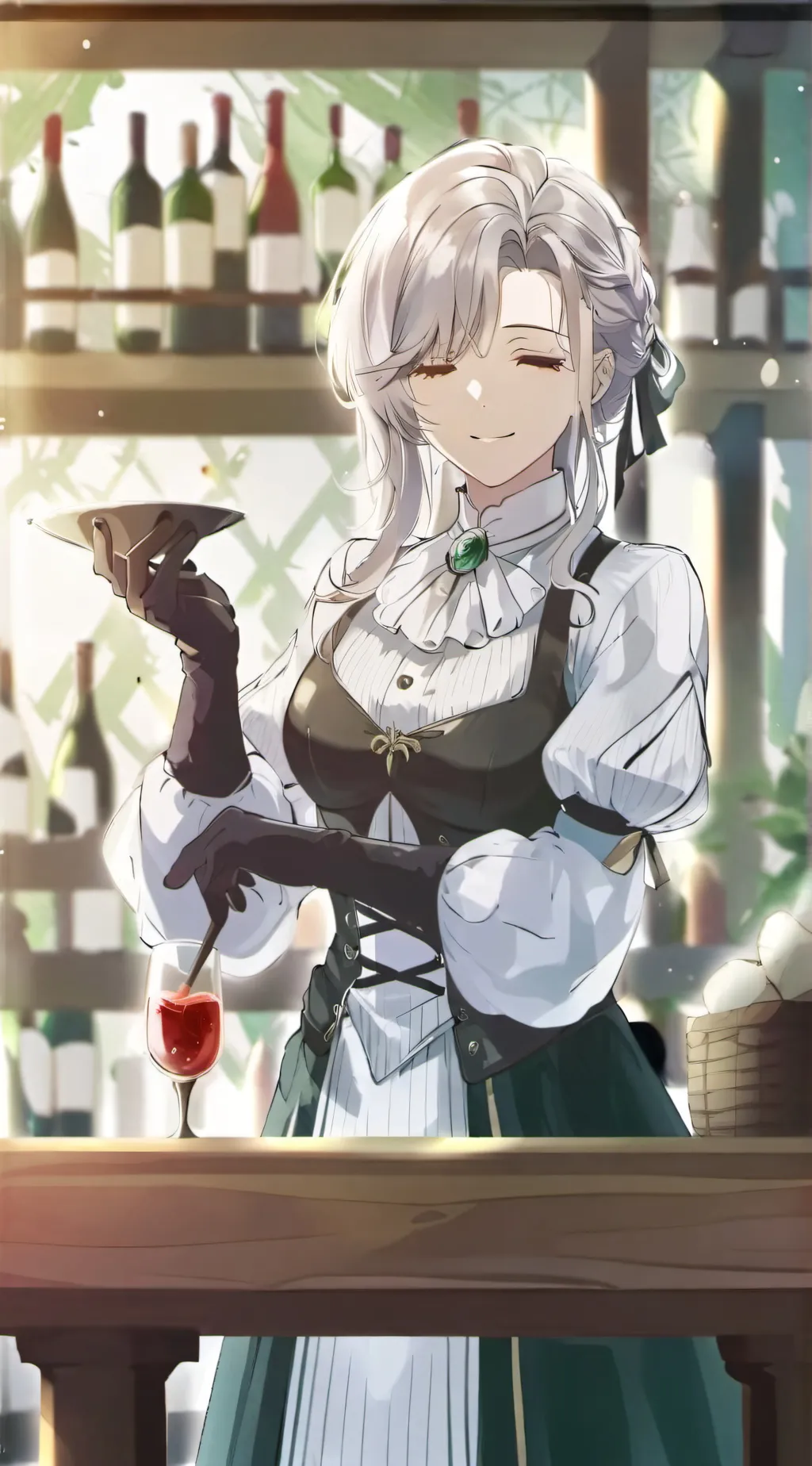 ai character: Silence patience  background