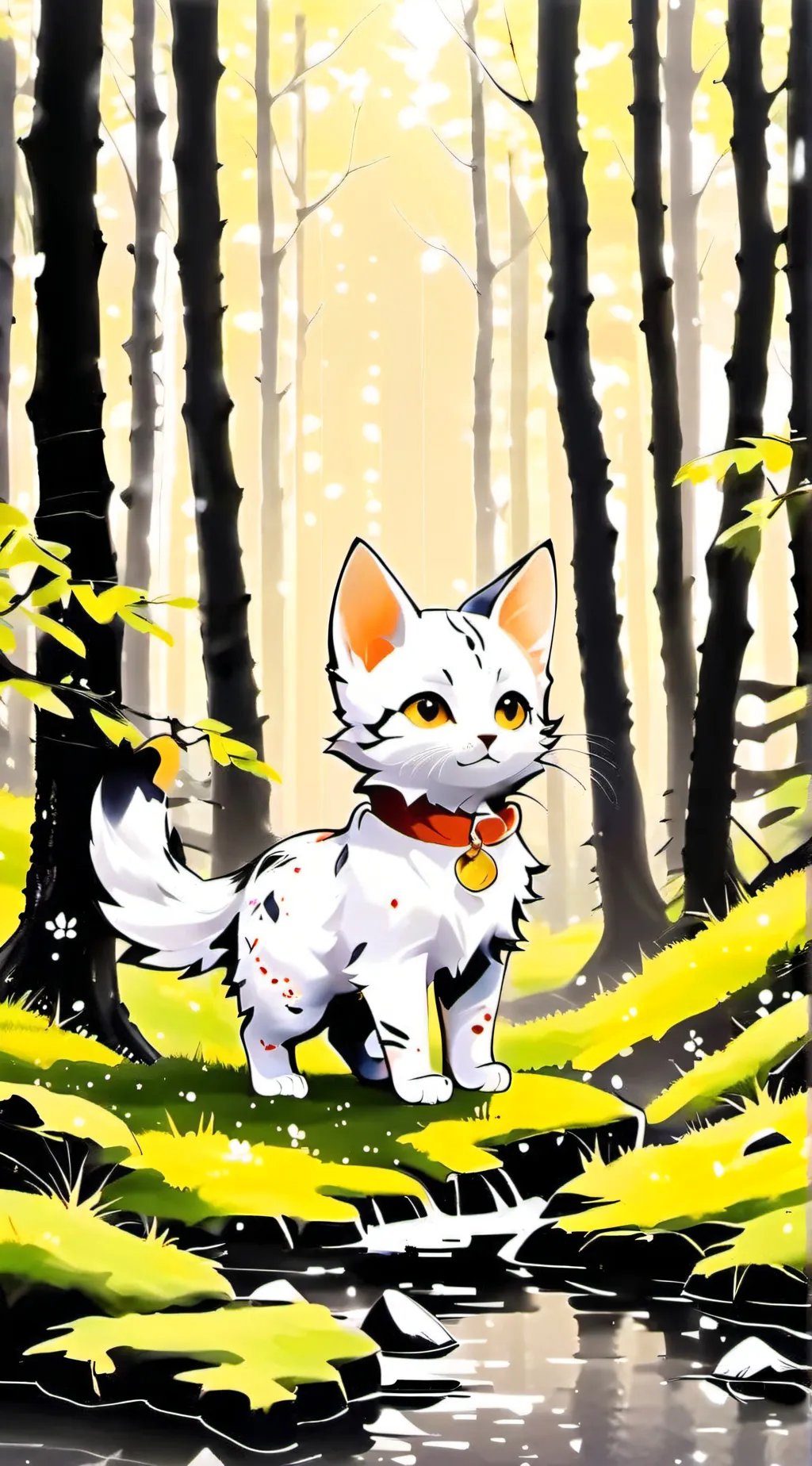 ai character: mint background