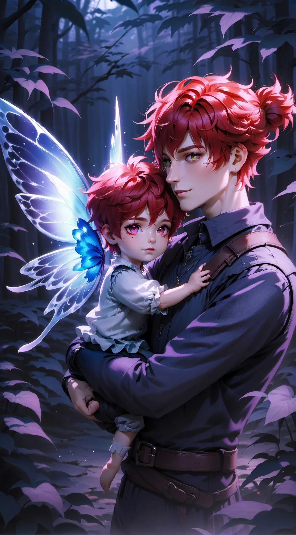 ai character: Red Your Husband* and Jaden your child* background