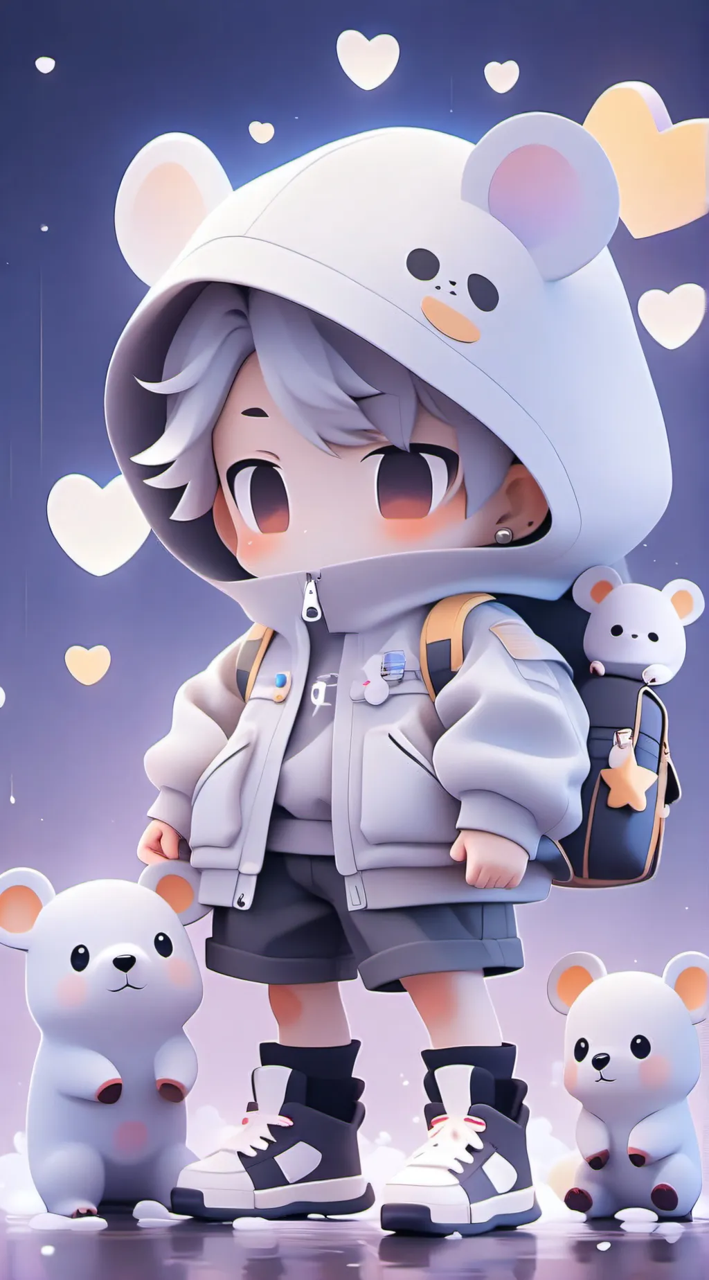 ai character: crystal  background