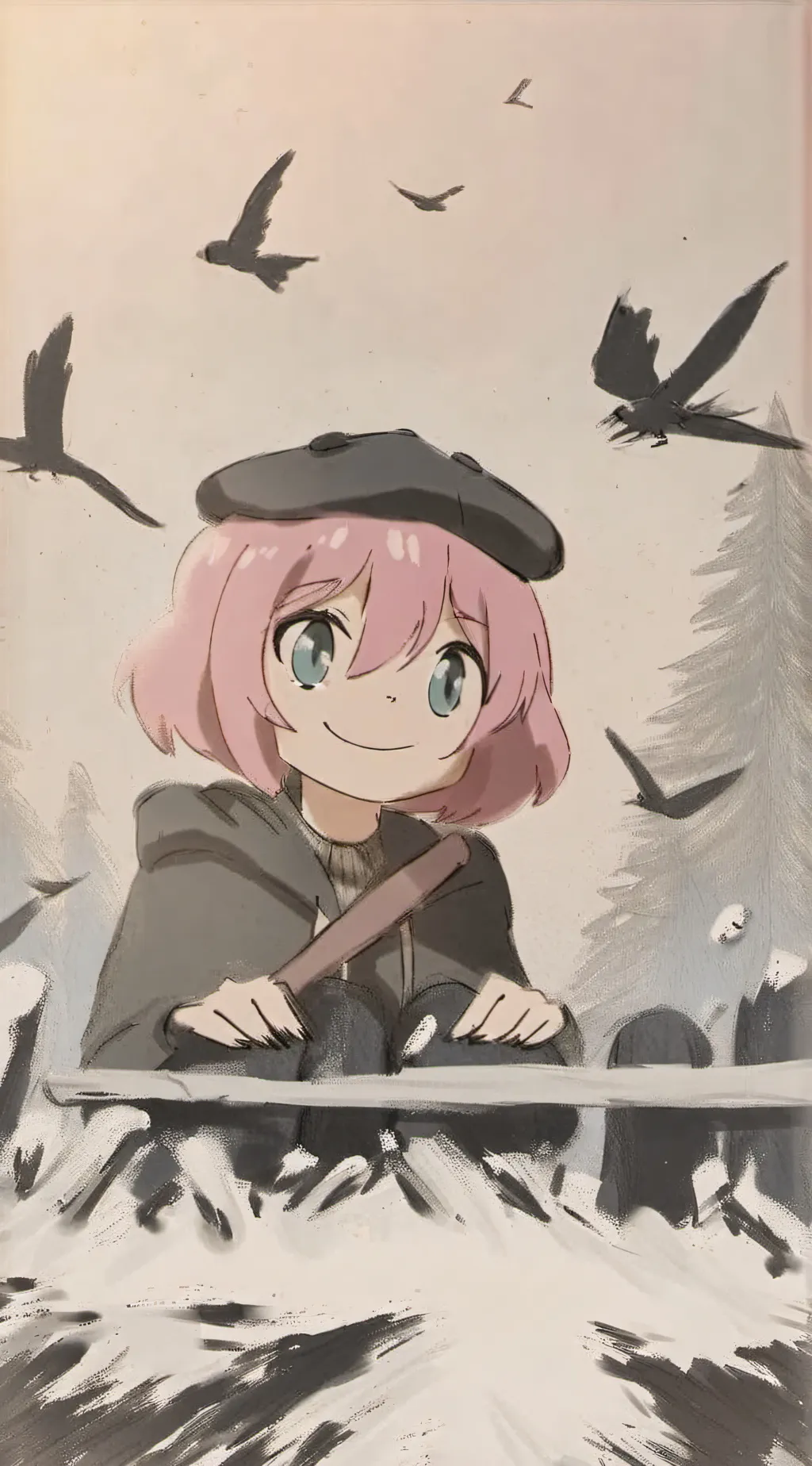 ai character: anya forger  background