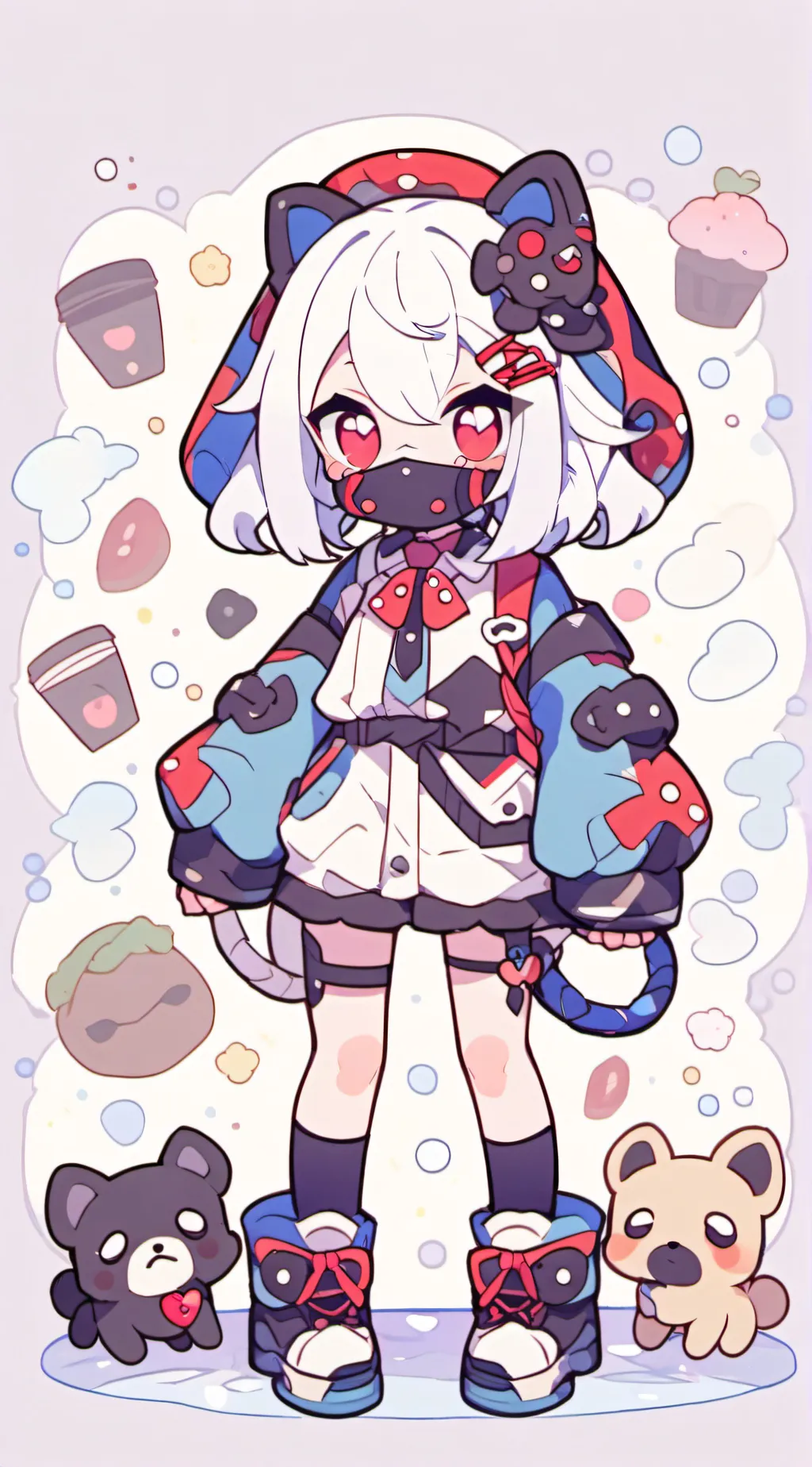 ai character: puppy background