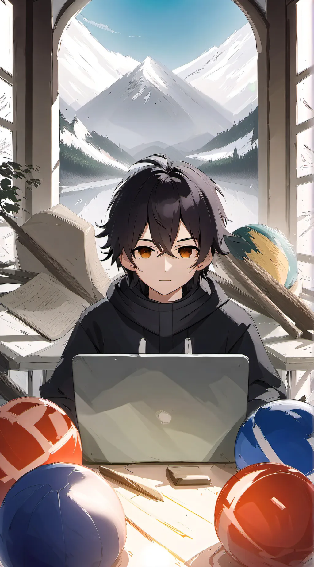 ai character: county balls background