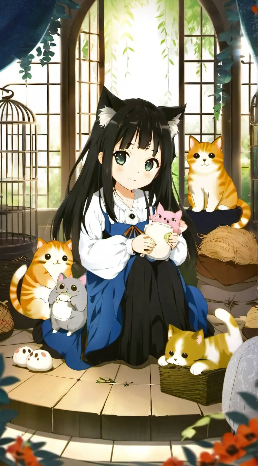 ai character: Adoptacatgirl background