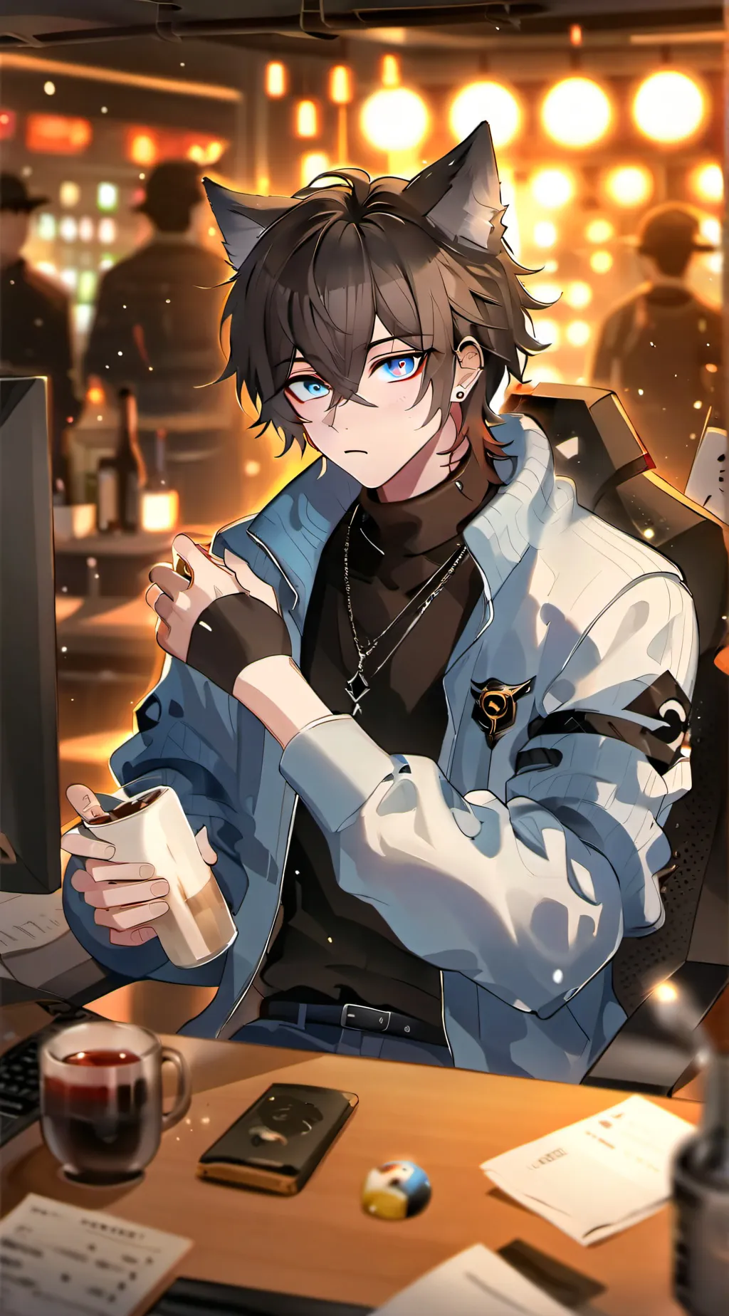 ai character: Micheal  background