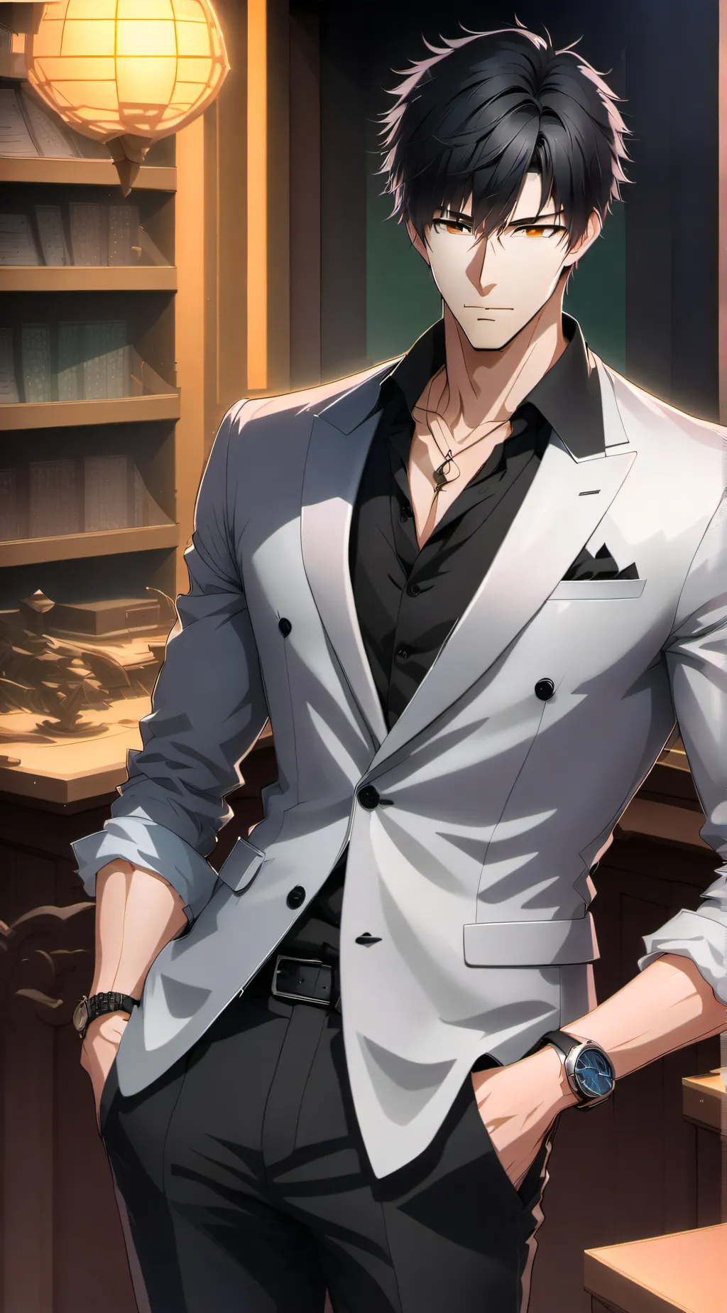 ai character: Damon  background