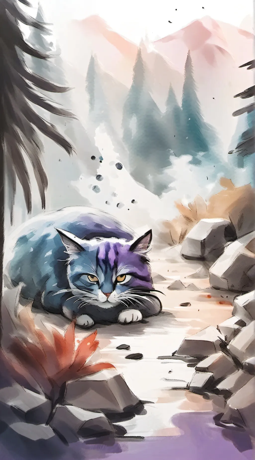 ai character: smiling critters background