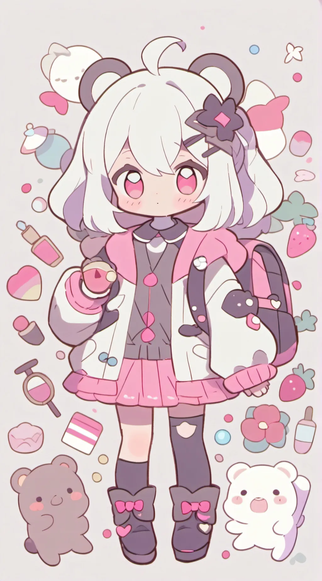 ai character: Me vs hh and Hb  background