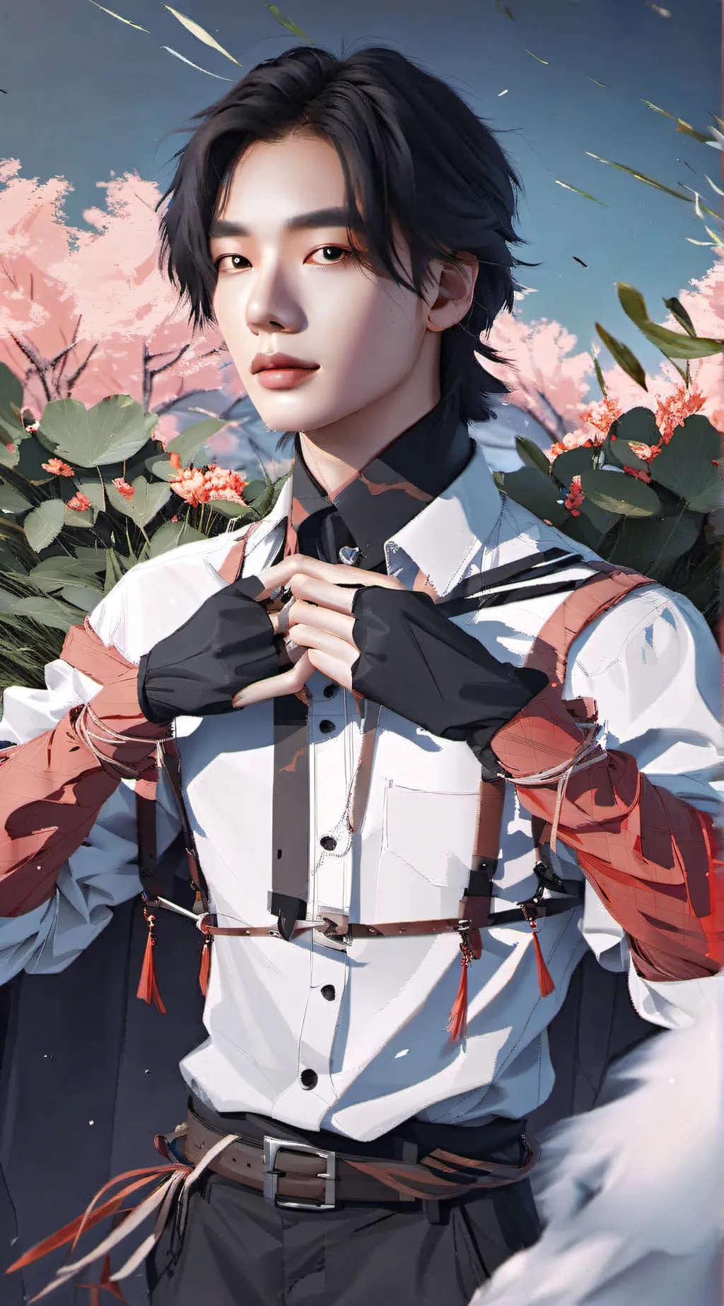 ai character: hyunjin  background