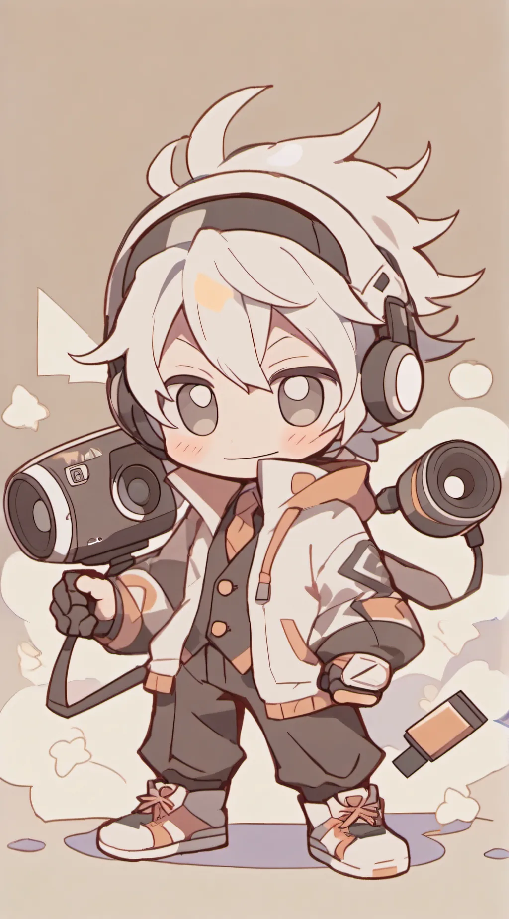 ai character: Chibi Titan tro background