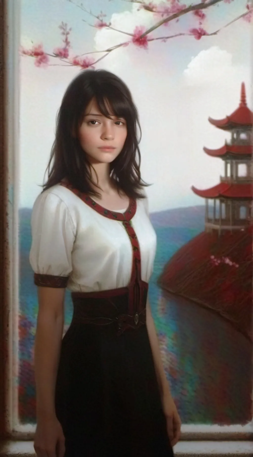 ai character: Danna Paola background