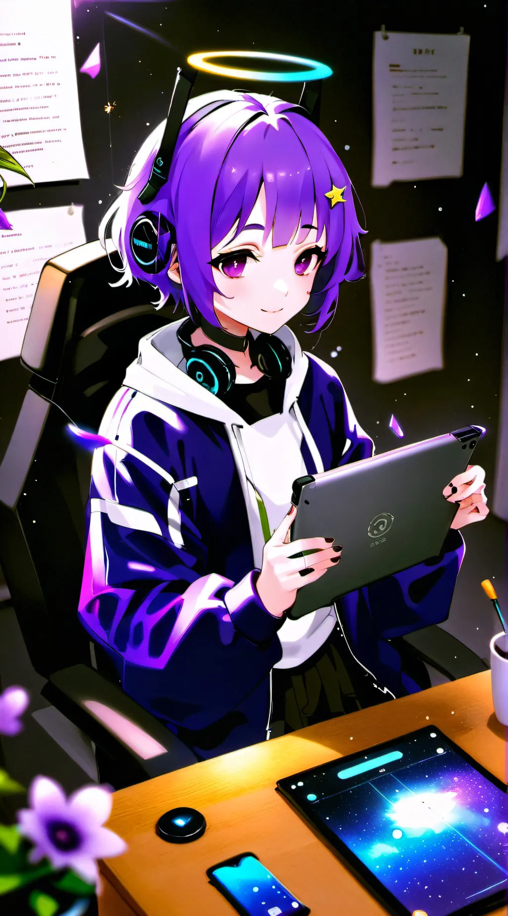 ai character: Luna background