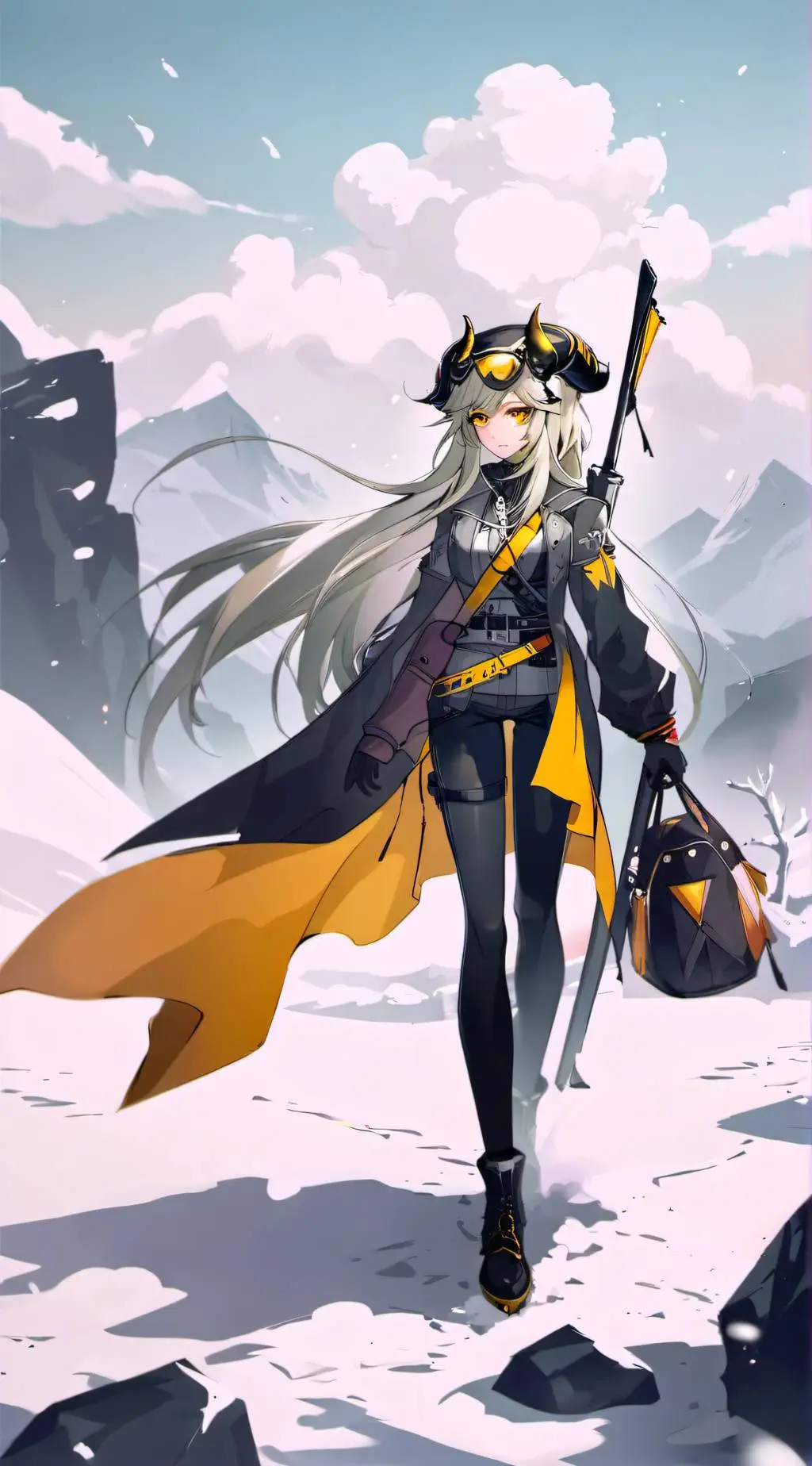 ai character: Saei - Snow Storm background