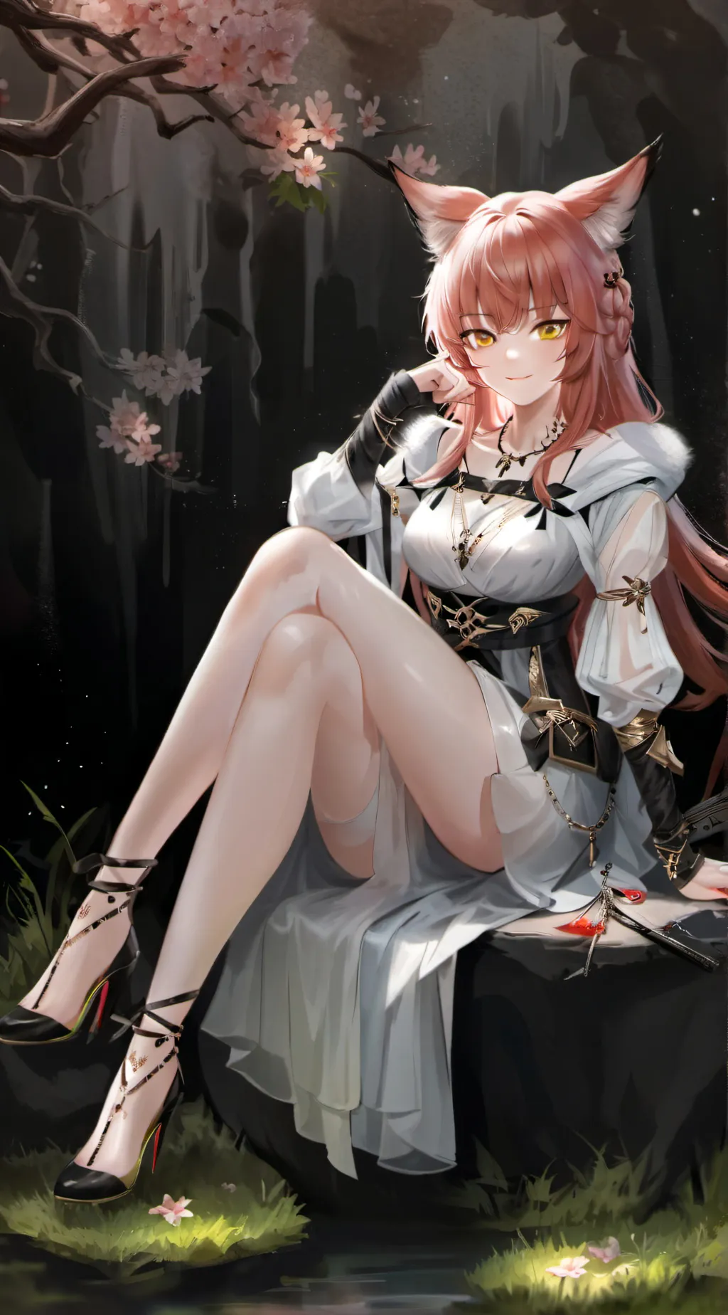 ai character: Lavender background