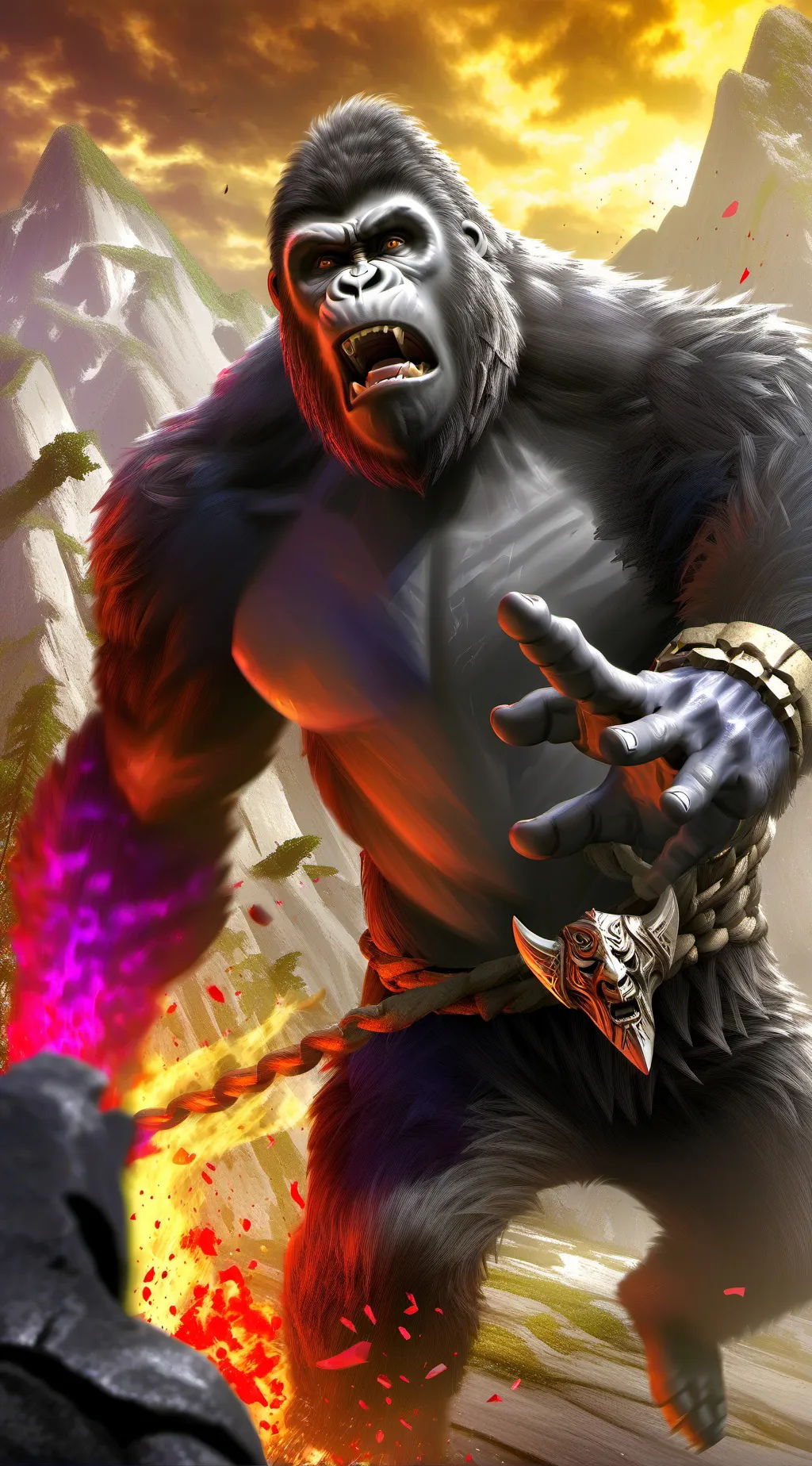 ai character: gorilla tag background