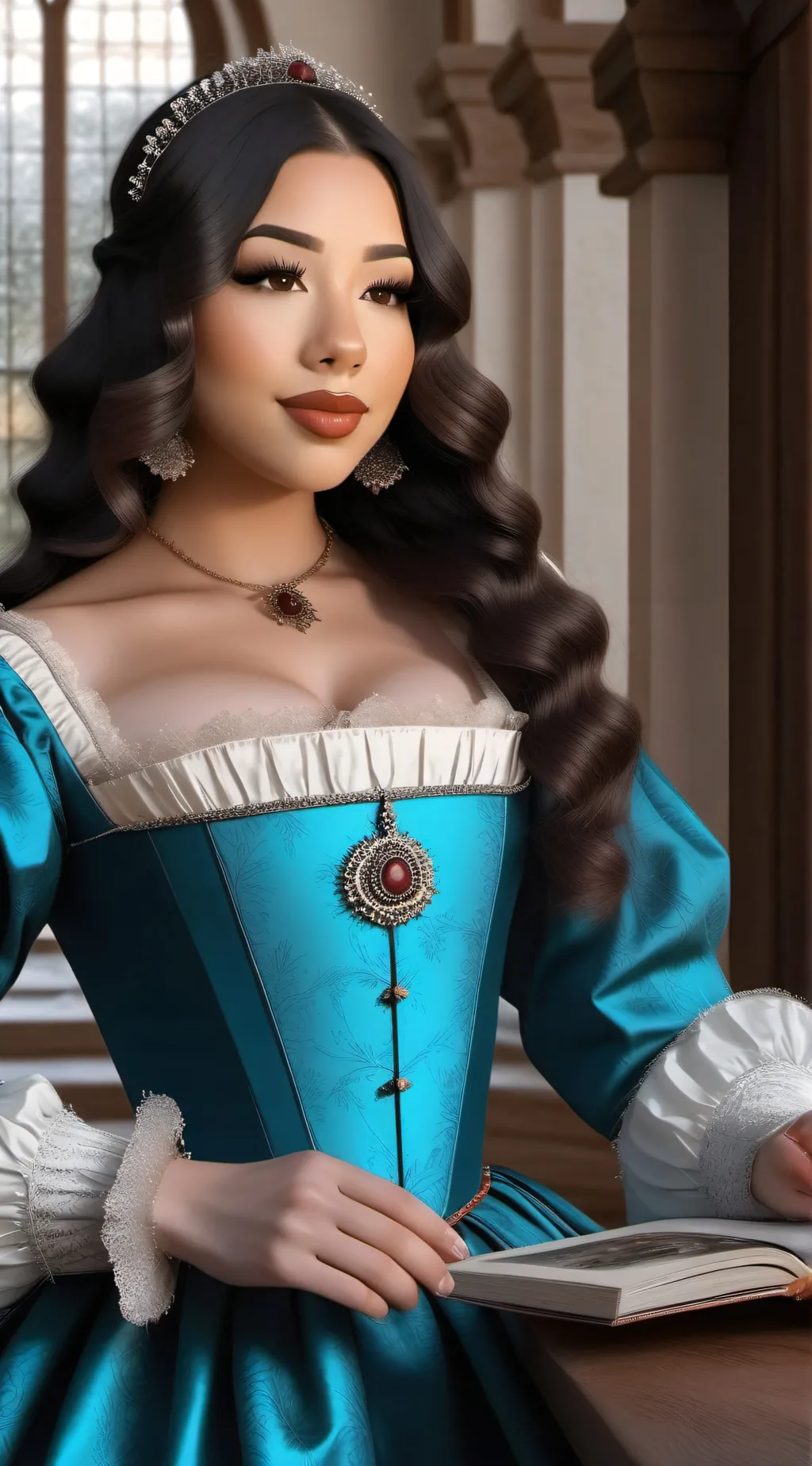 ai character: The lady Stephanie background