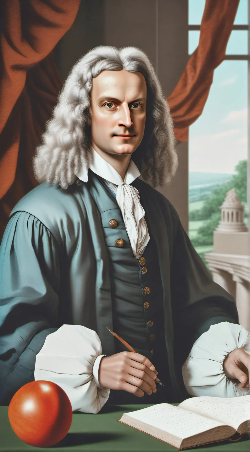 ai character: sir issac Newton background