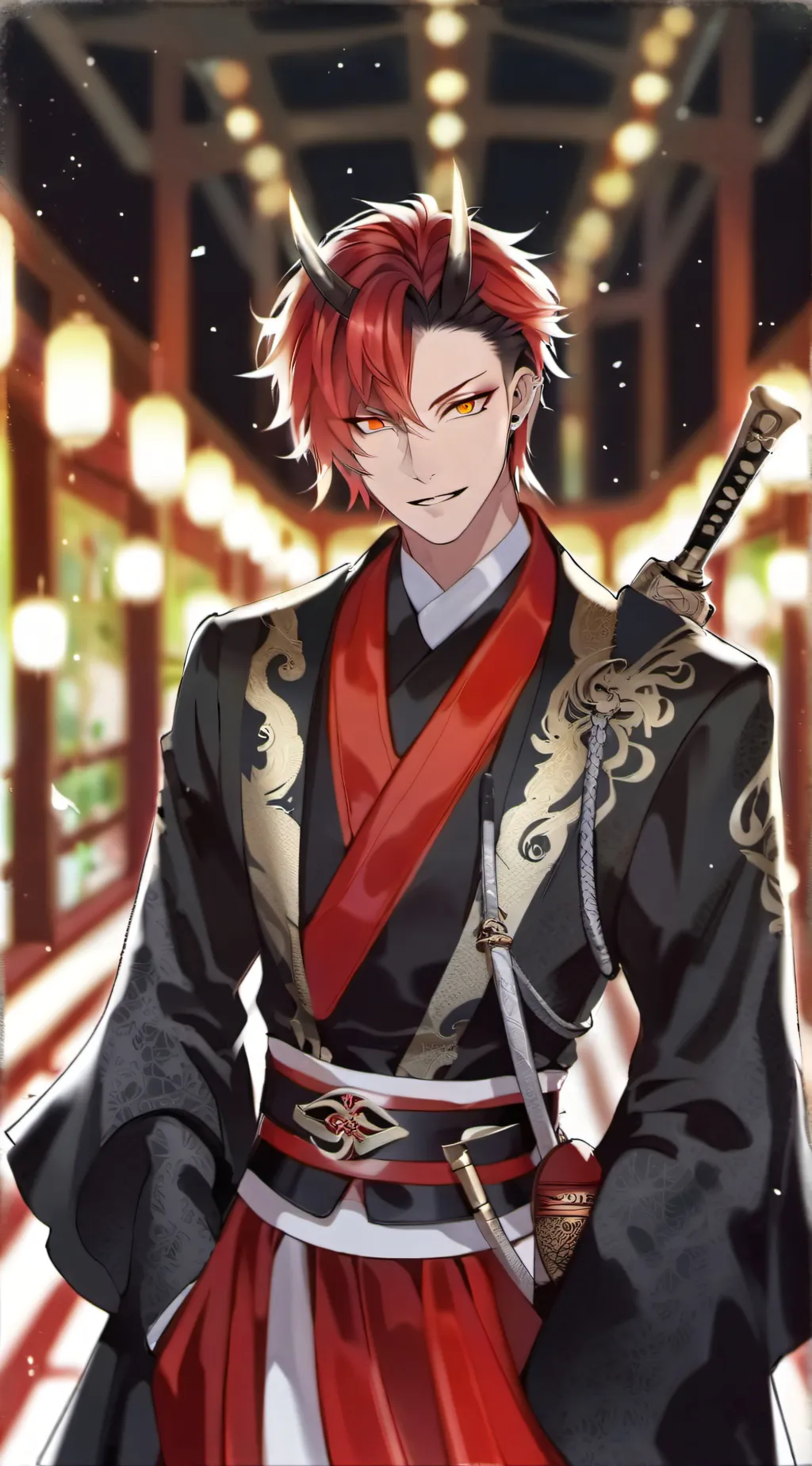 ai character: Okami  background