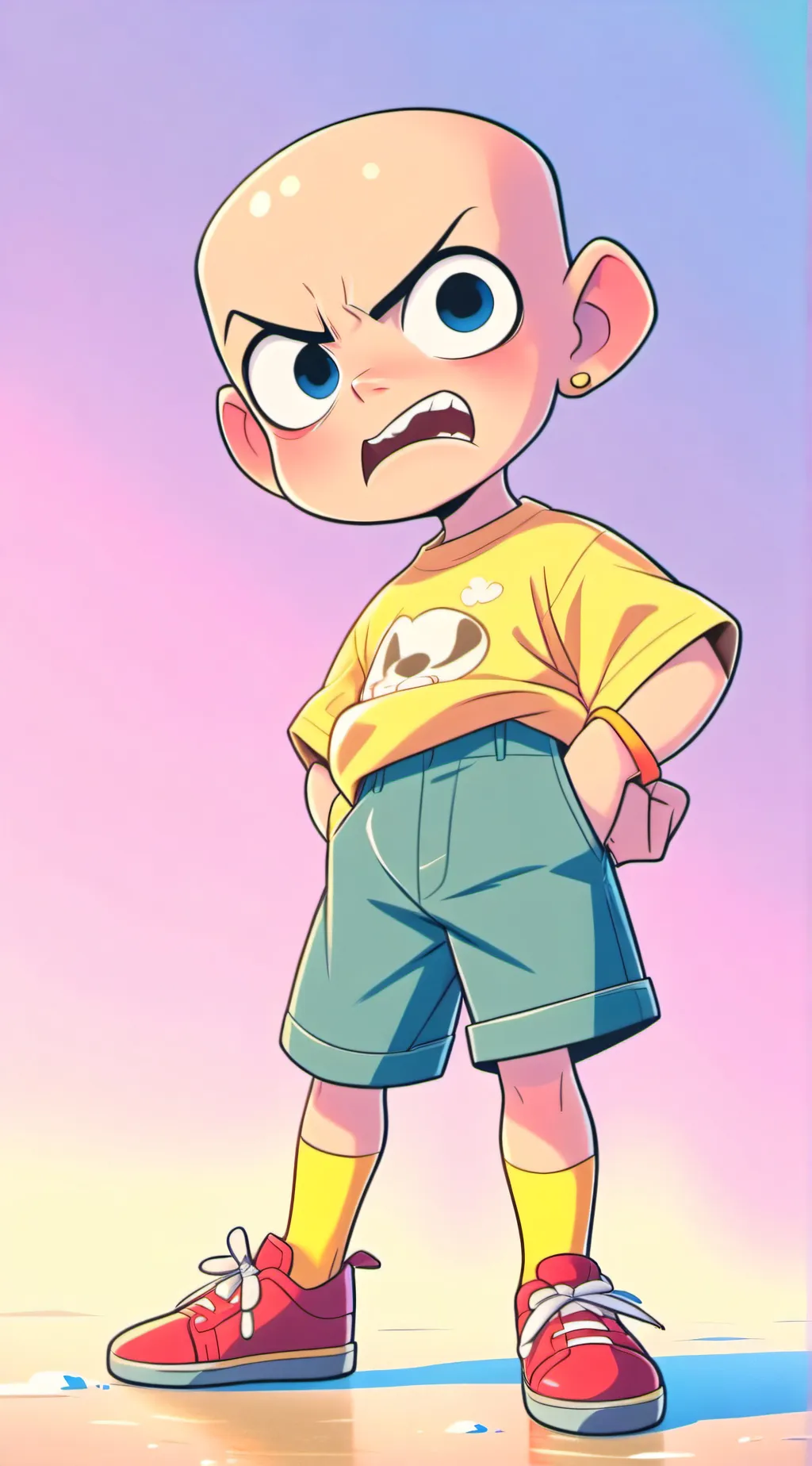 ai character: Caillou background