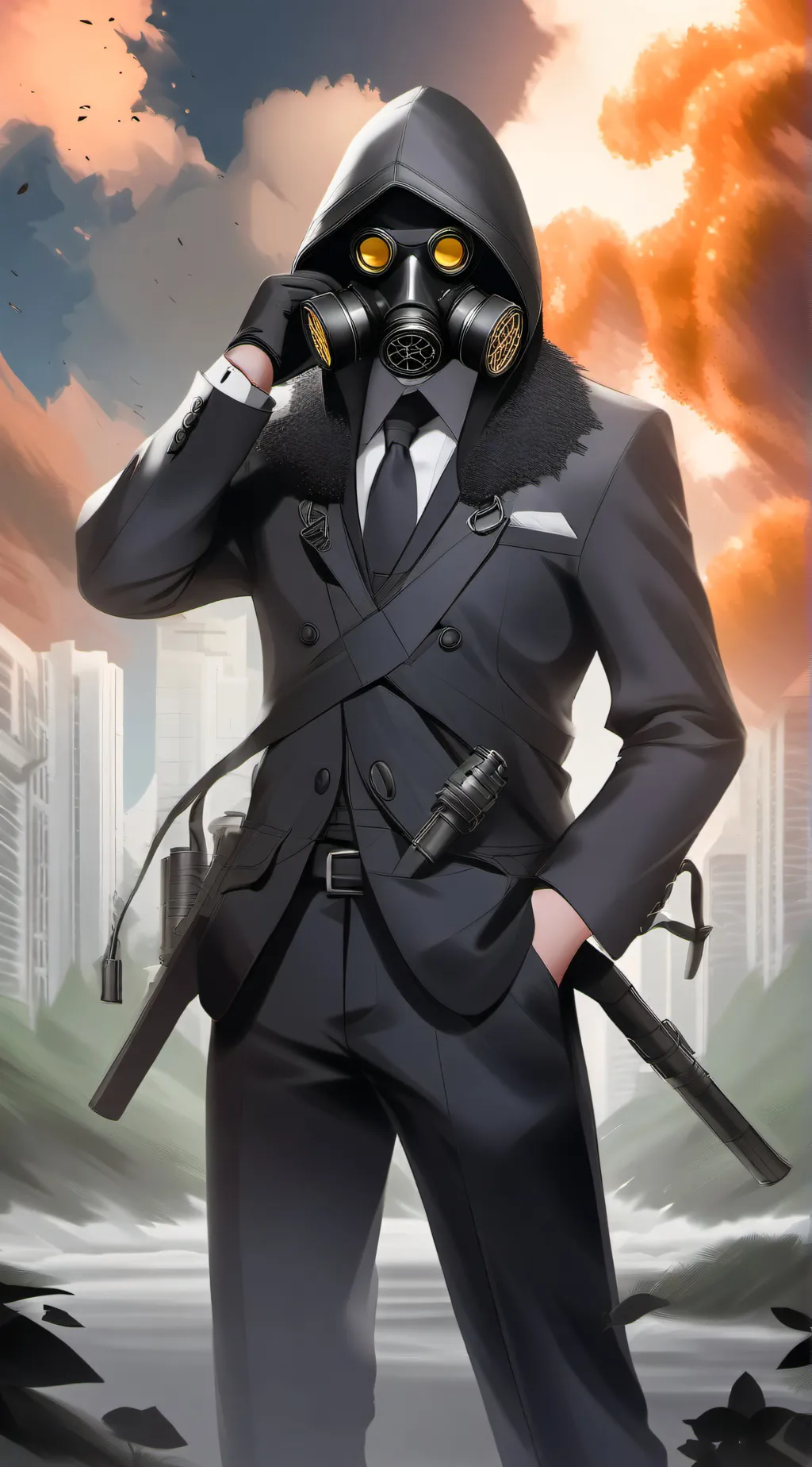 ai character: Crow vs Leon background