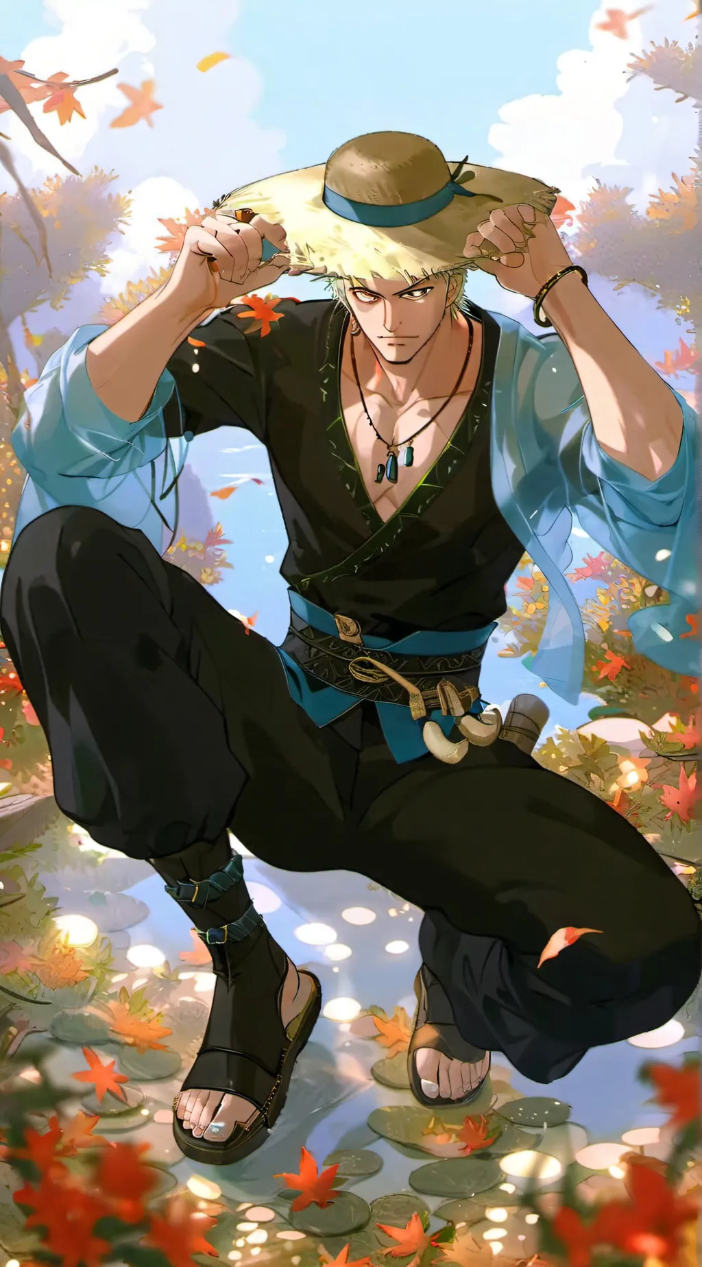 ai character: Zoro background