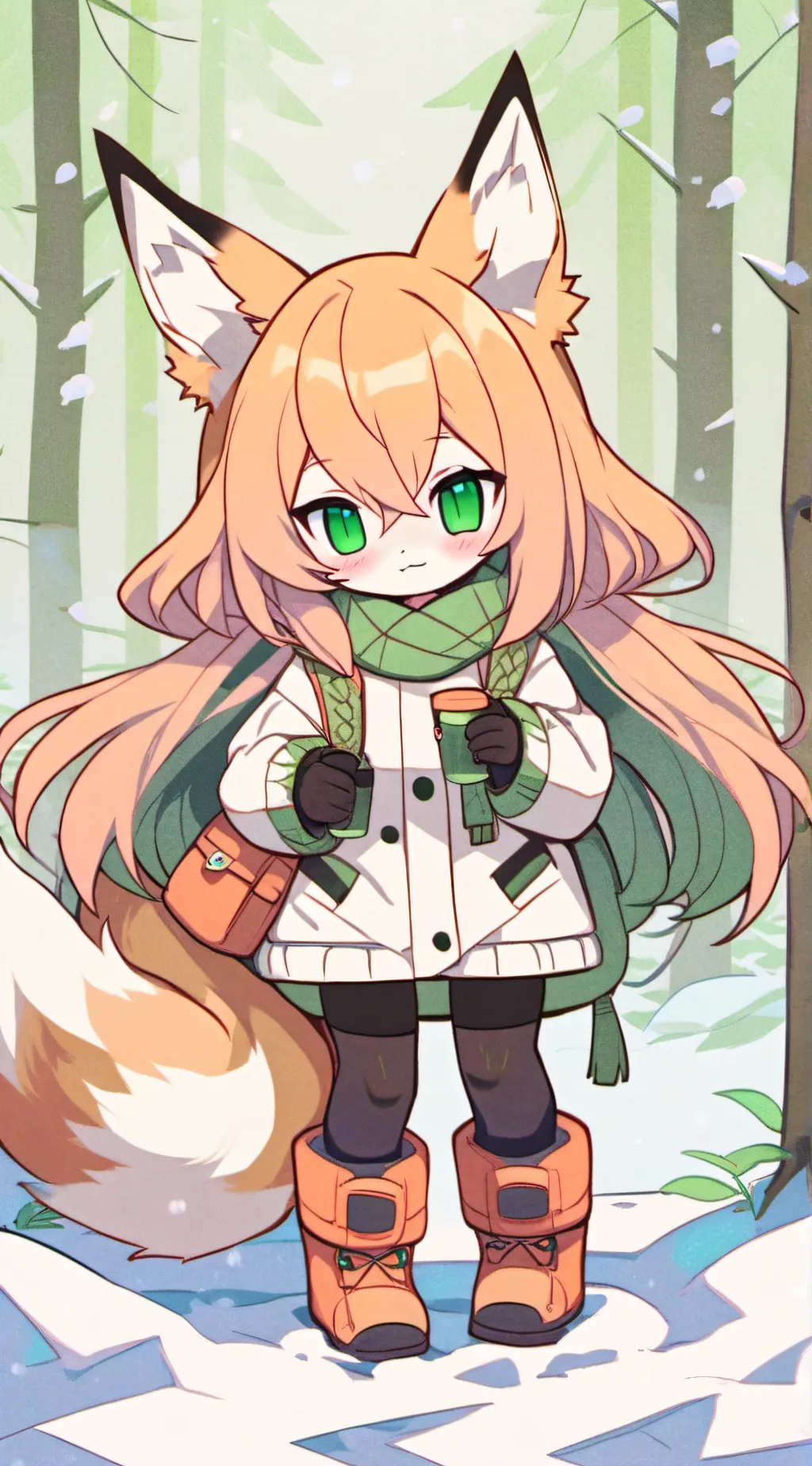 ai character: orange background