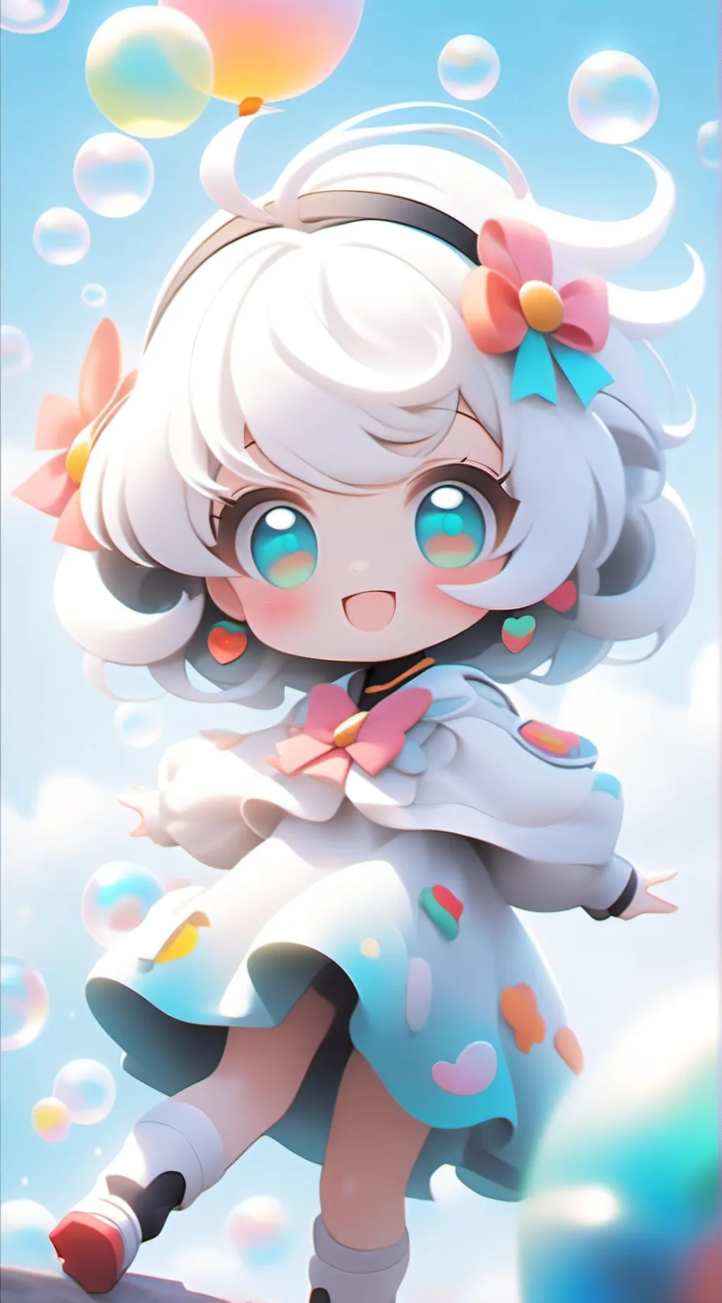 ai character: bubble background