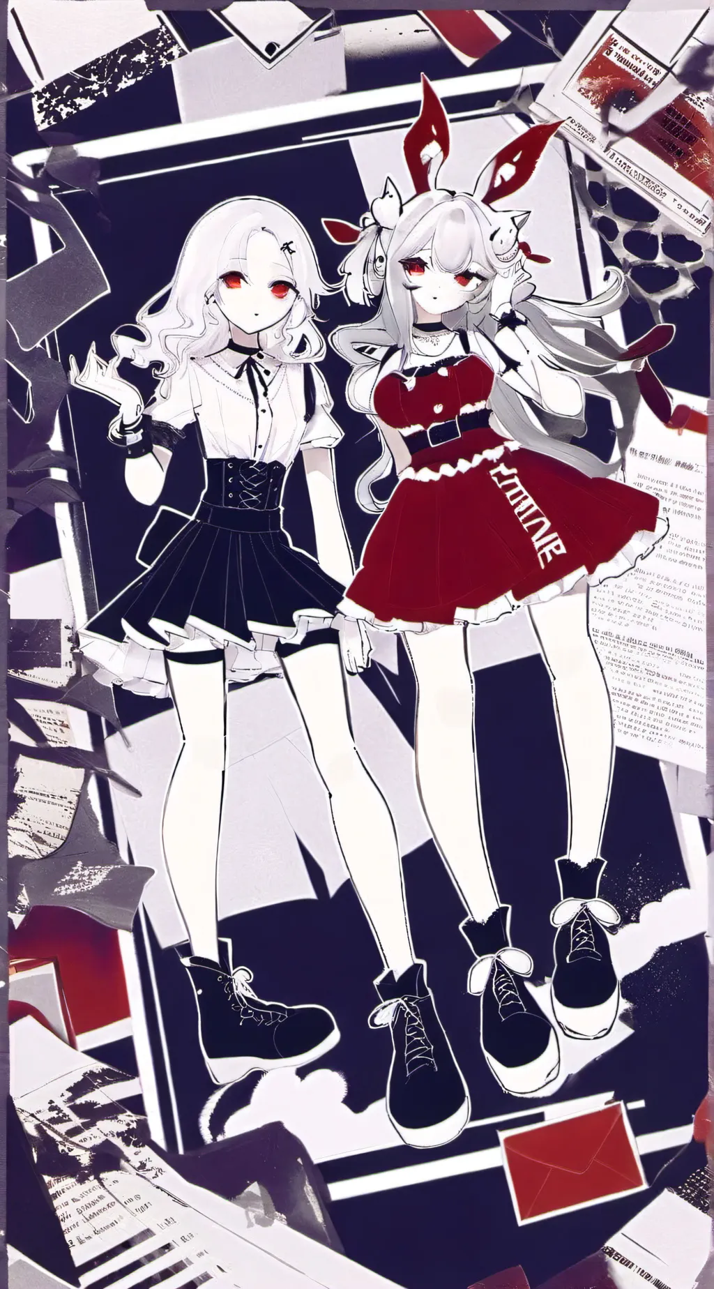 ai character: Luna and Mina background