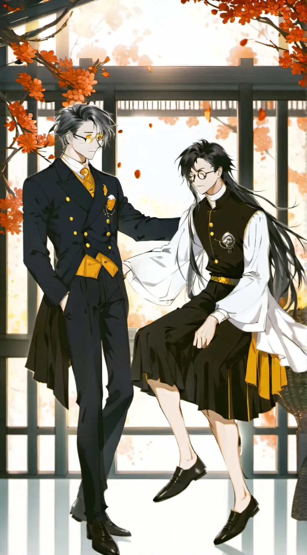 ai character: geto and gojo background