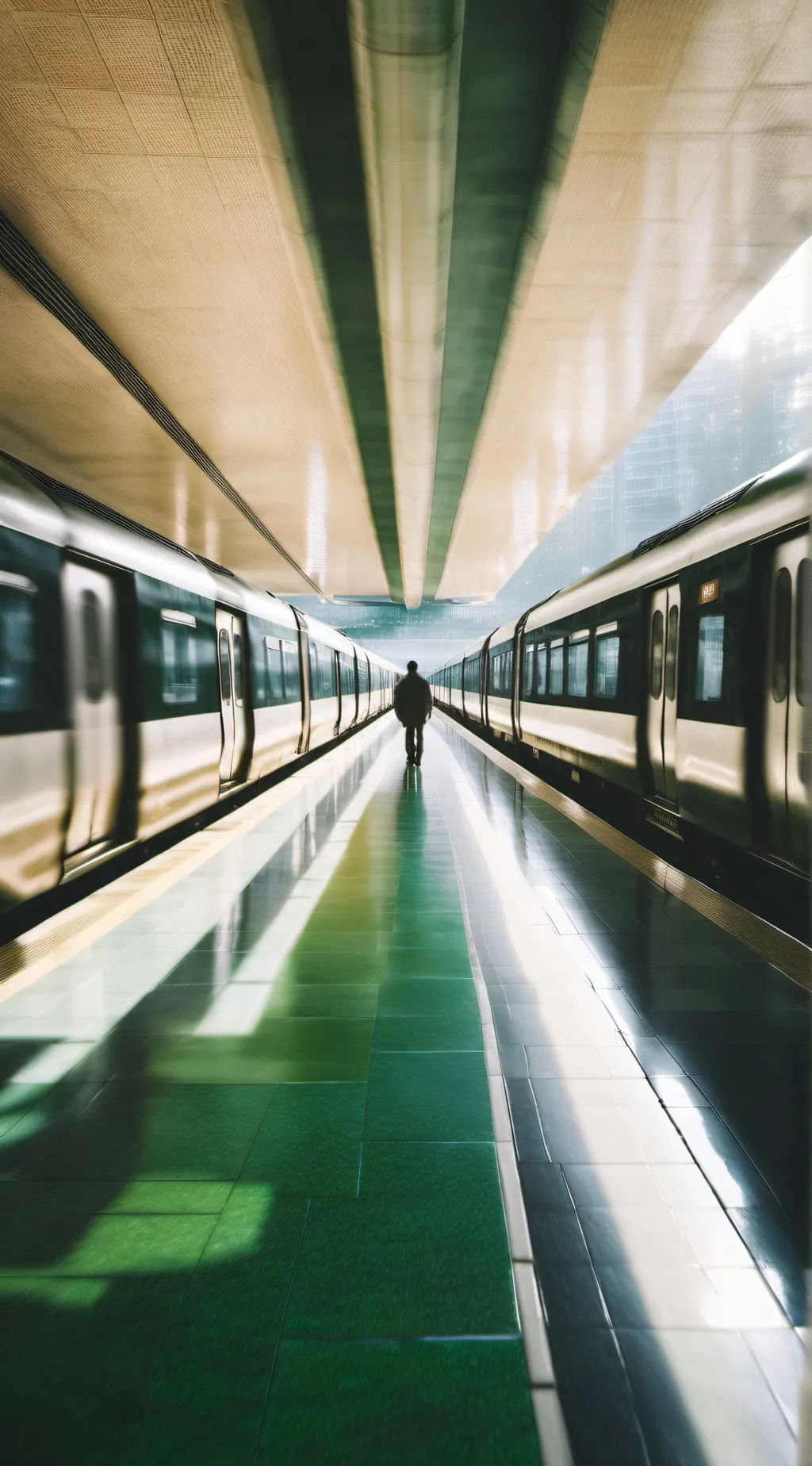 ai character: The Train Place background