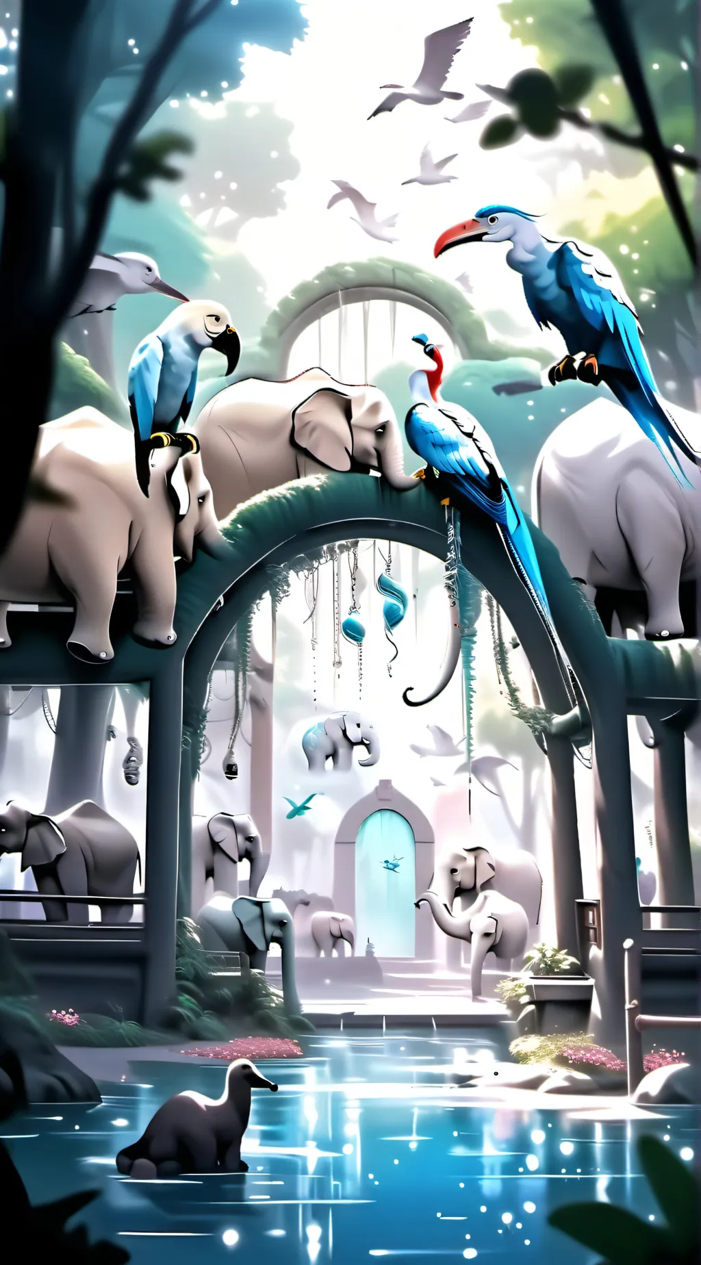 ai character: ZOO CAUOS!!! background