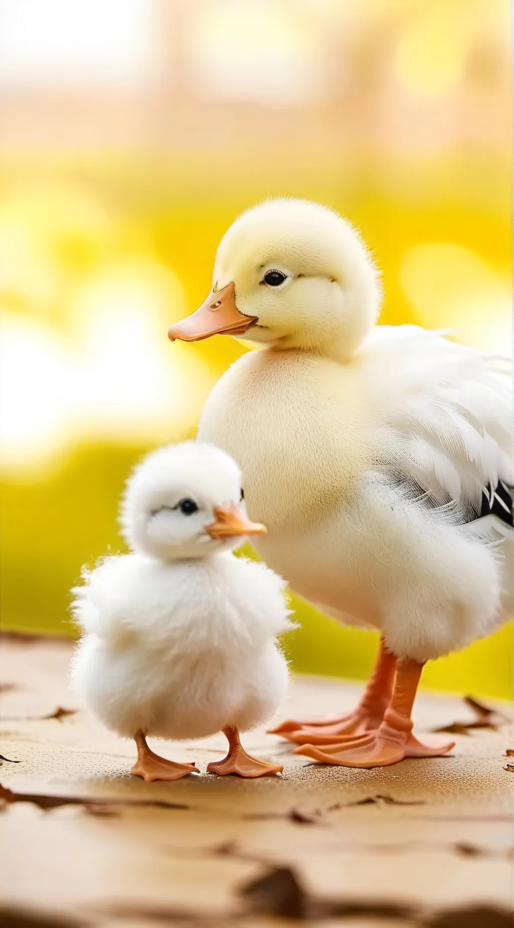 ai character: Chicken and ducky background