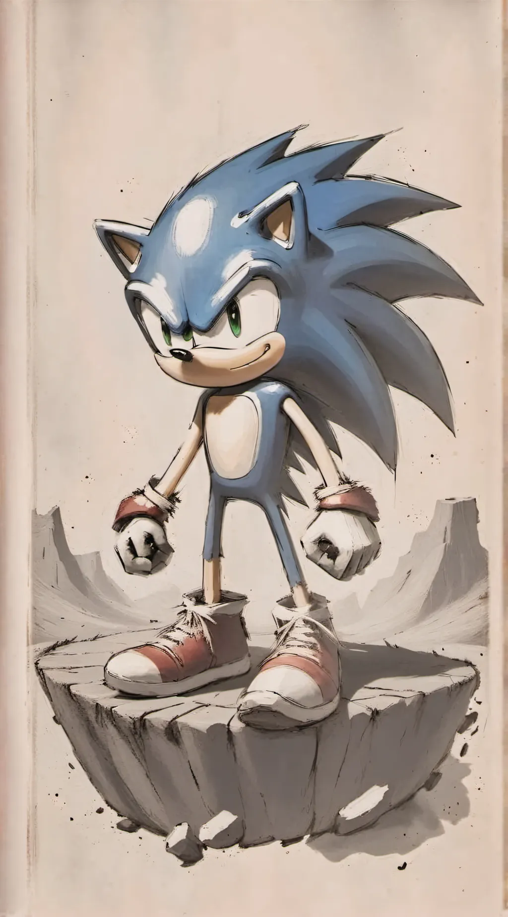 ai character: sonic  background