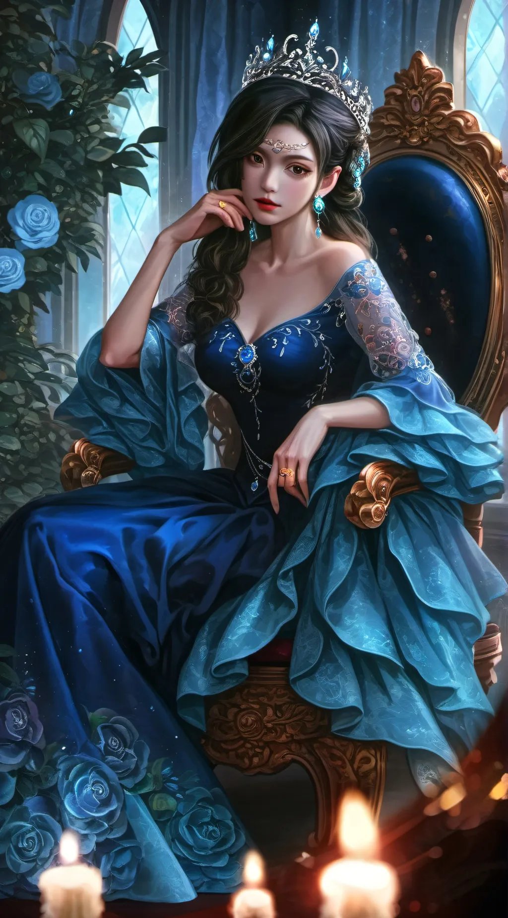 ai character: Rose background