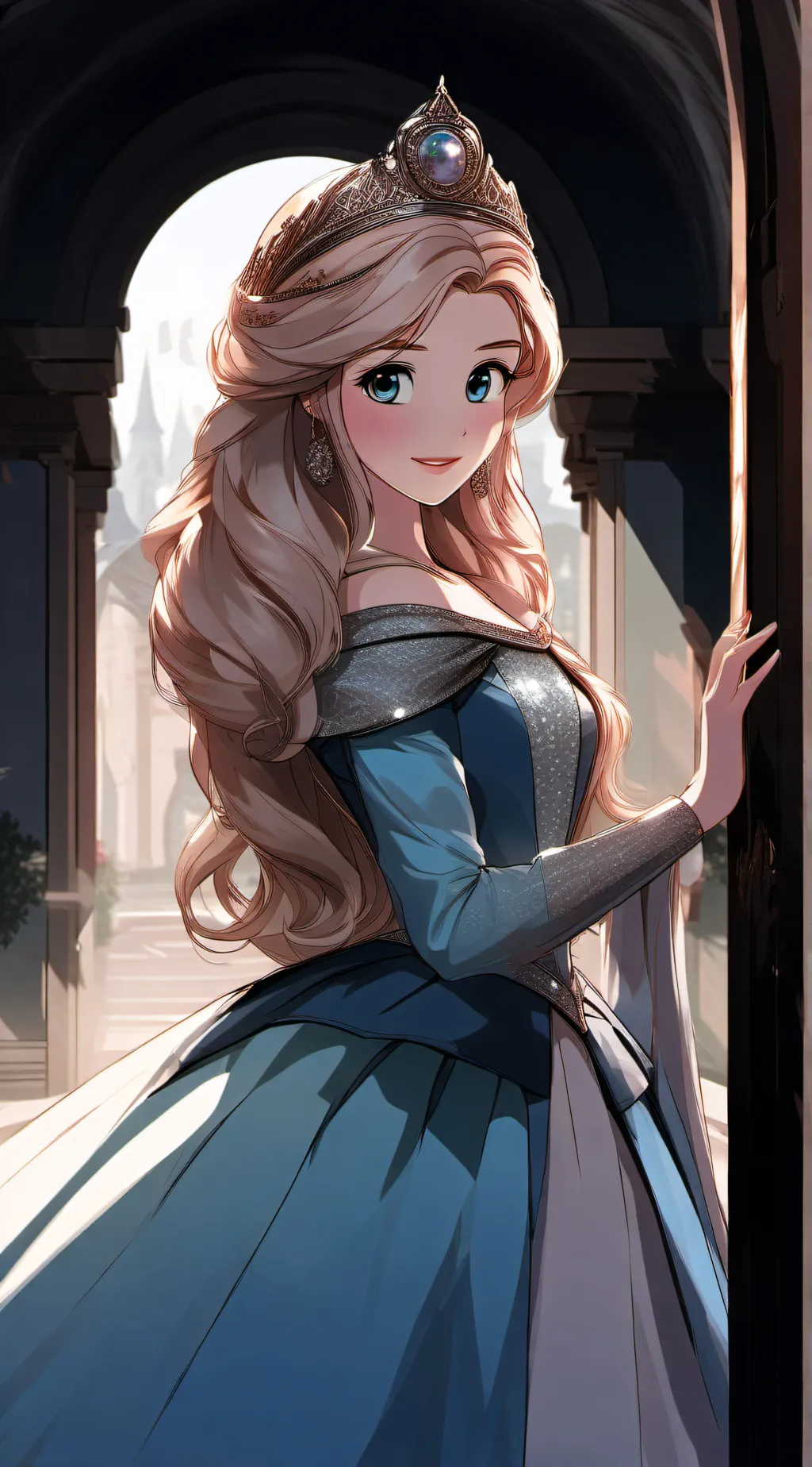 ai character: princess Aurora  background