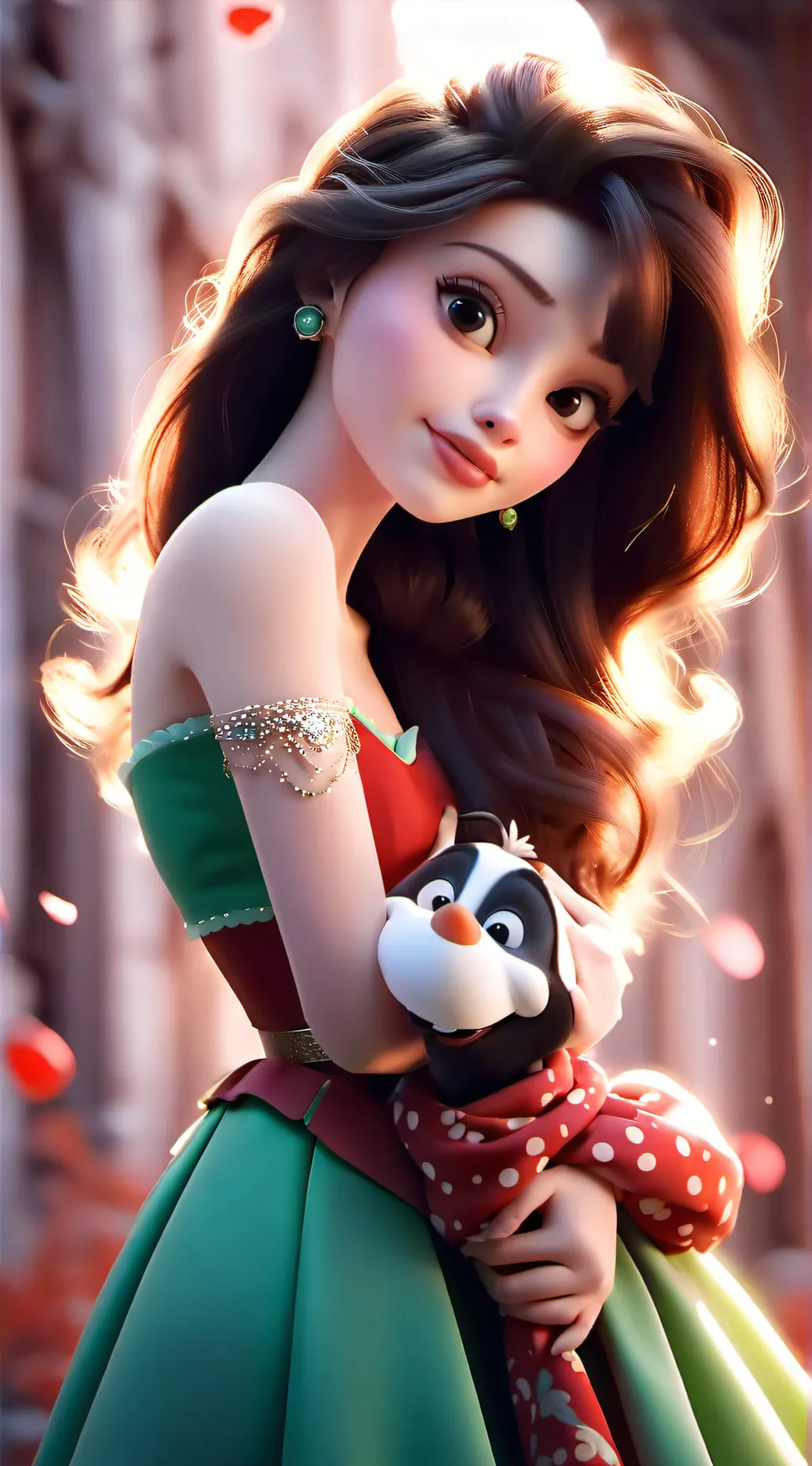 ai character: Violet background