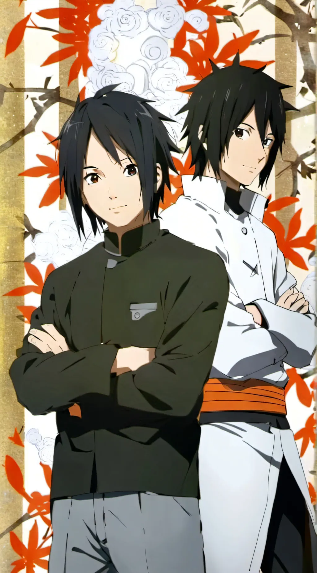 ai character: Itachi and Sasuke  background