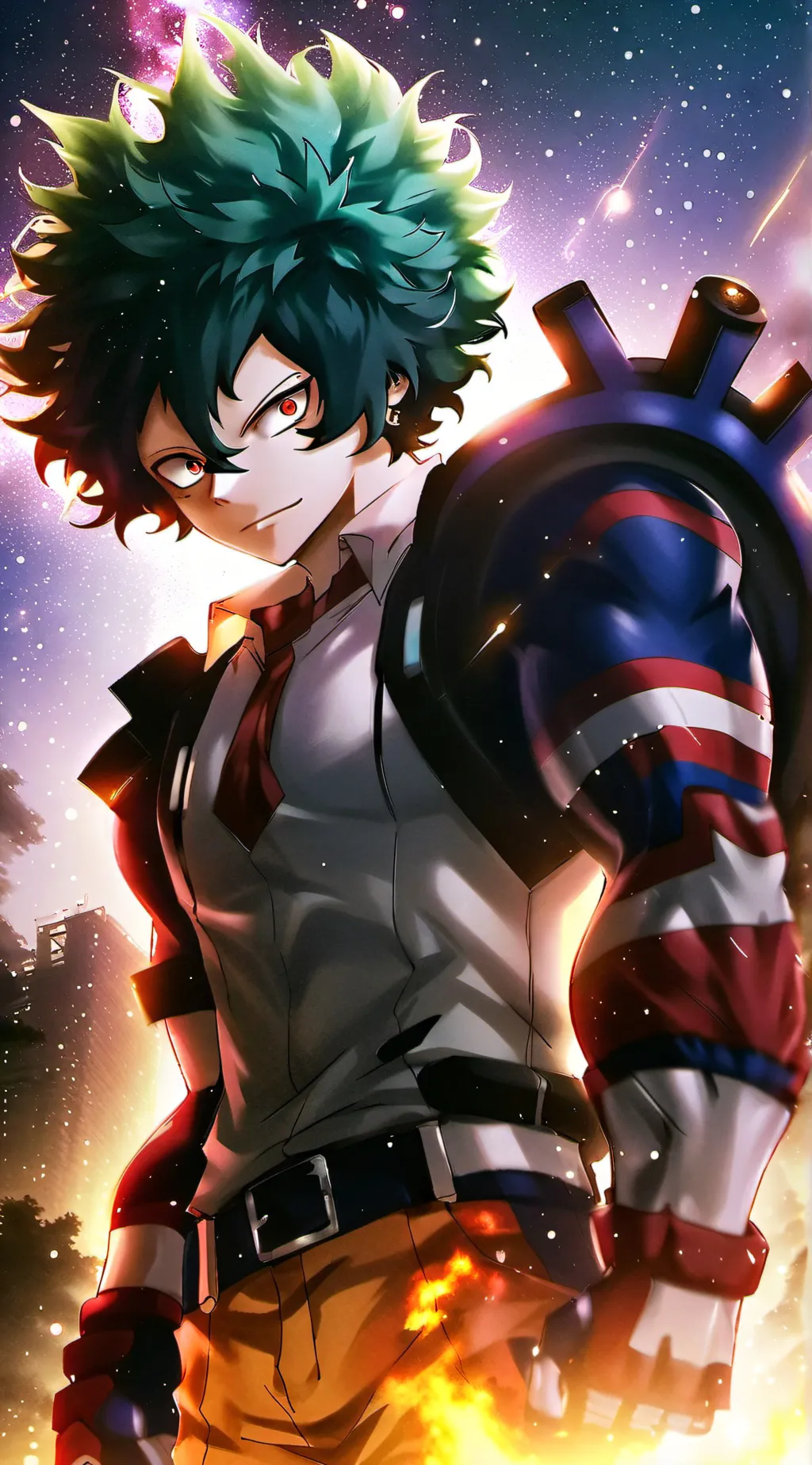 ai character: Mha finds a. Robot background