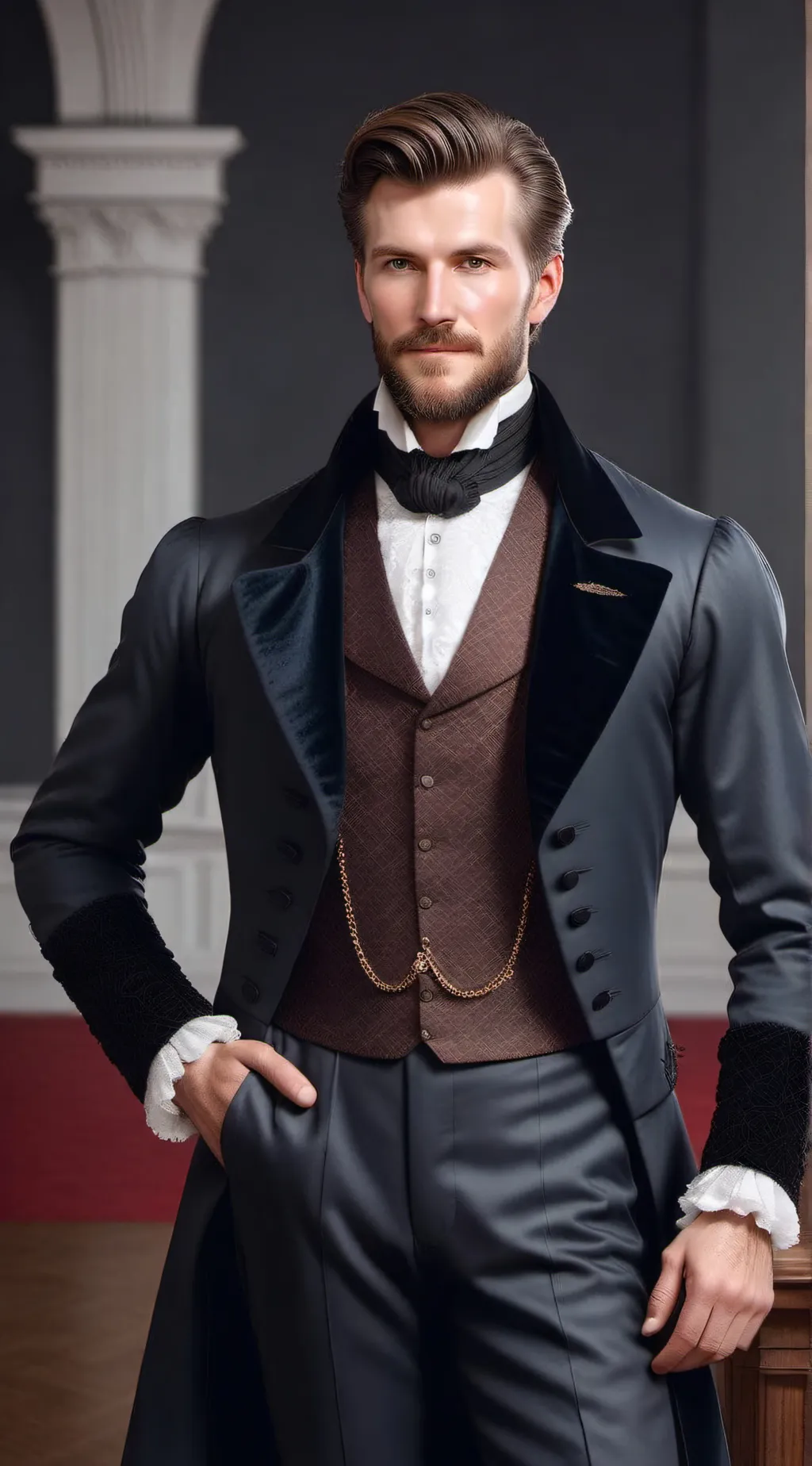 ai character: Lachlan Black background