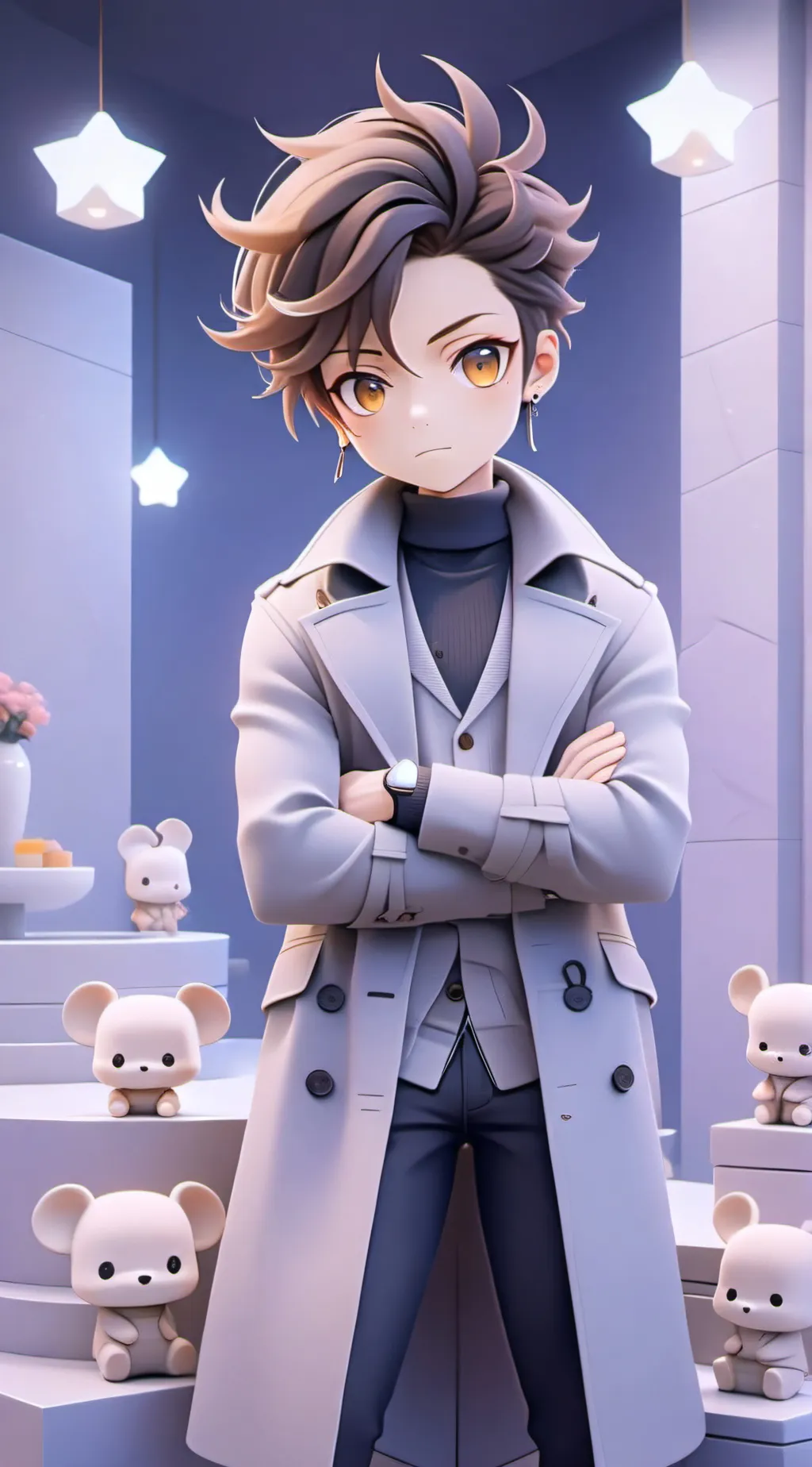 ai character: Angry Mist Wolf background