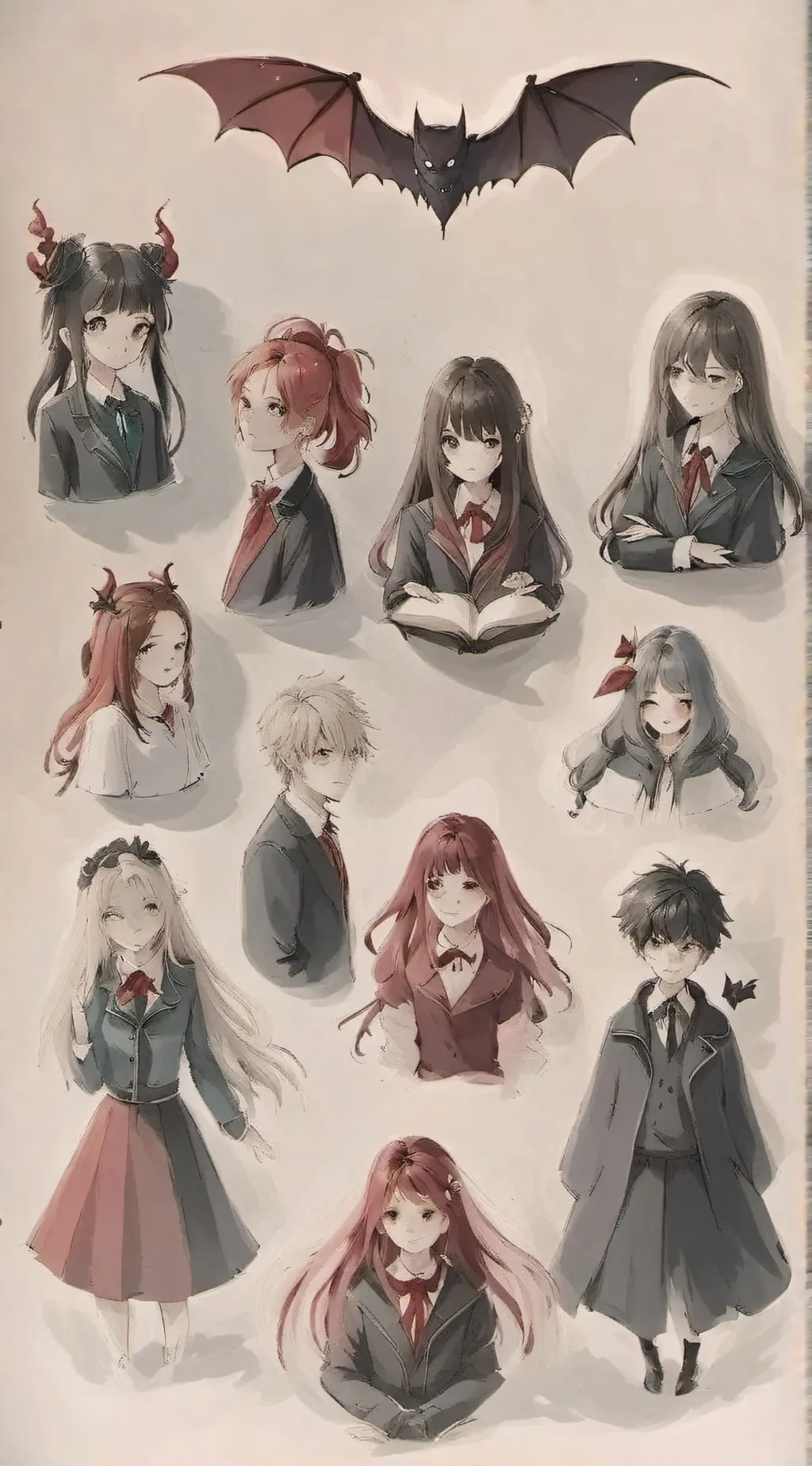 ai character: monster school. background