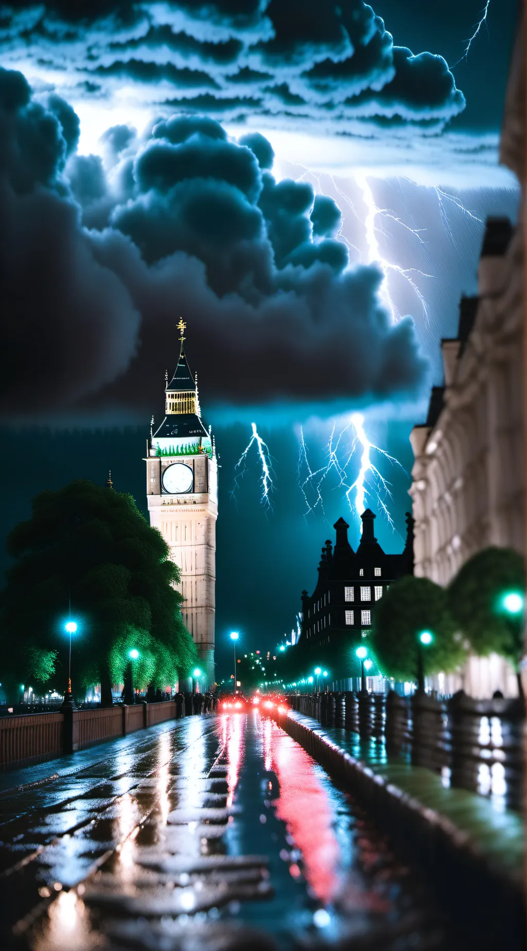 ai character: EAS STORM WARNING! background