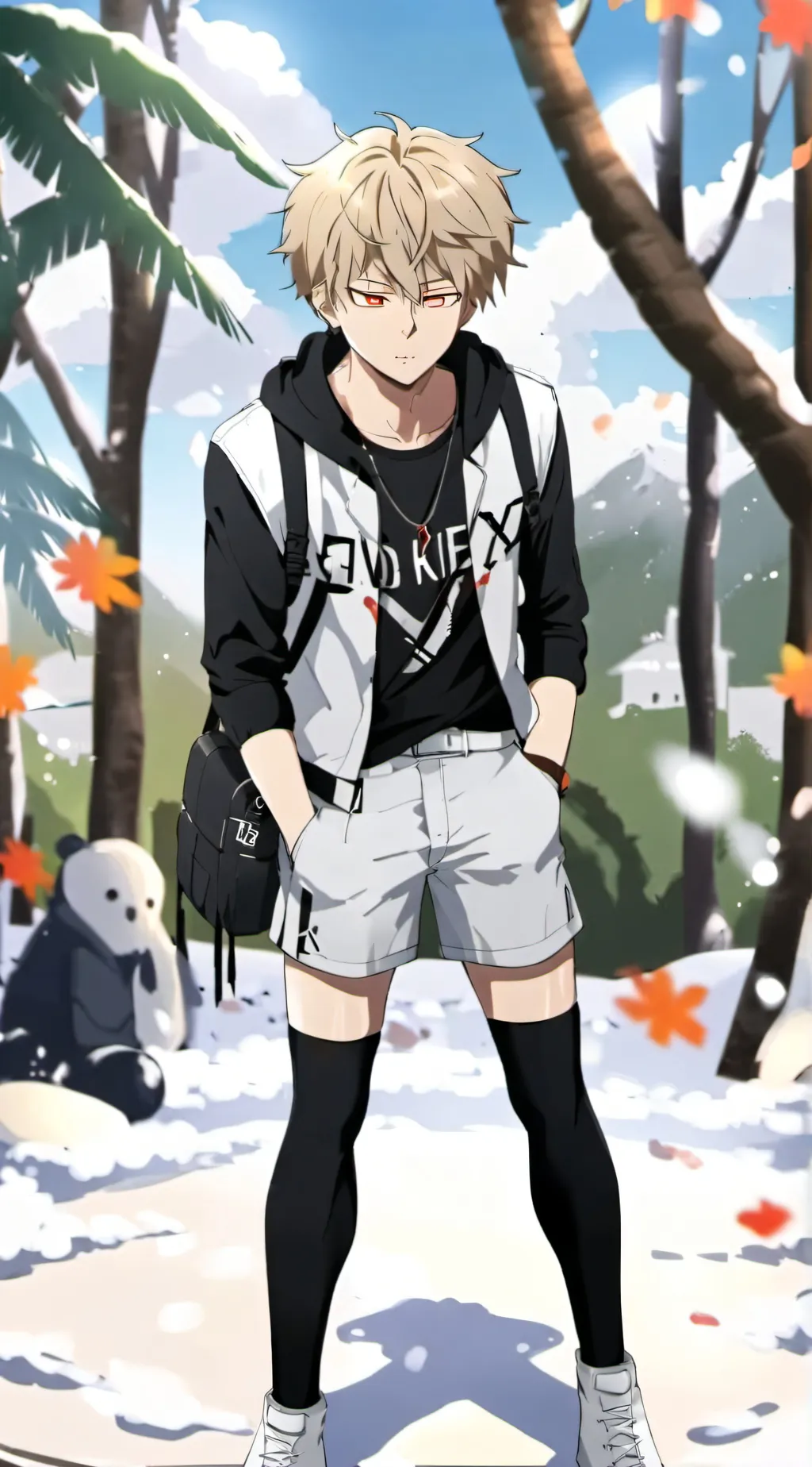 ai character: bakugo end deku background