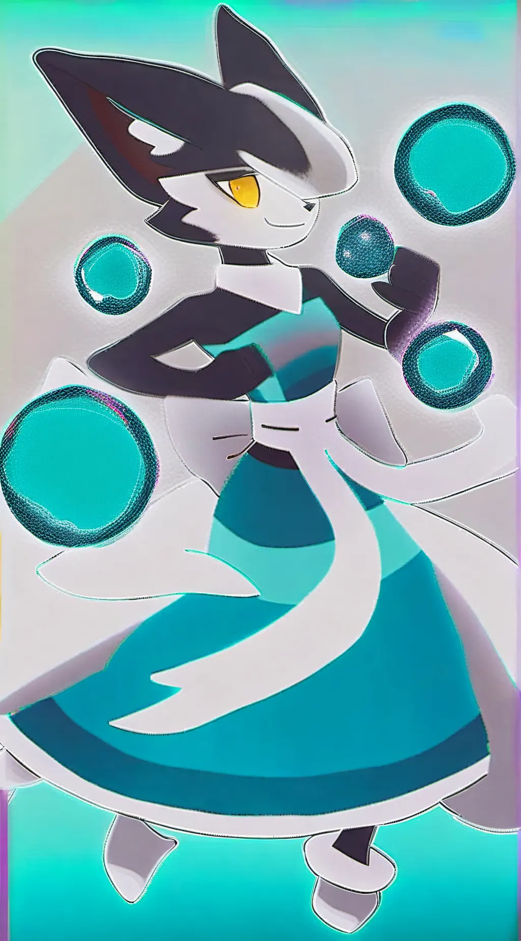 ai character: a femalle robot background