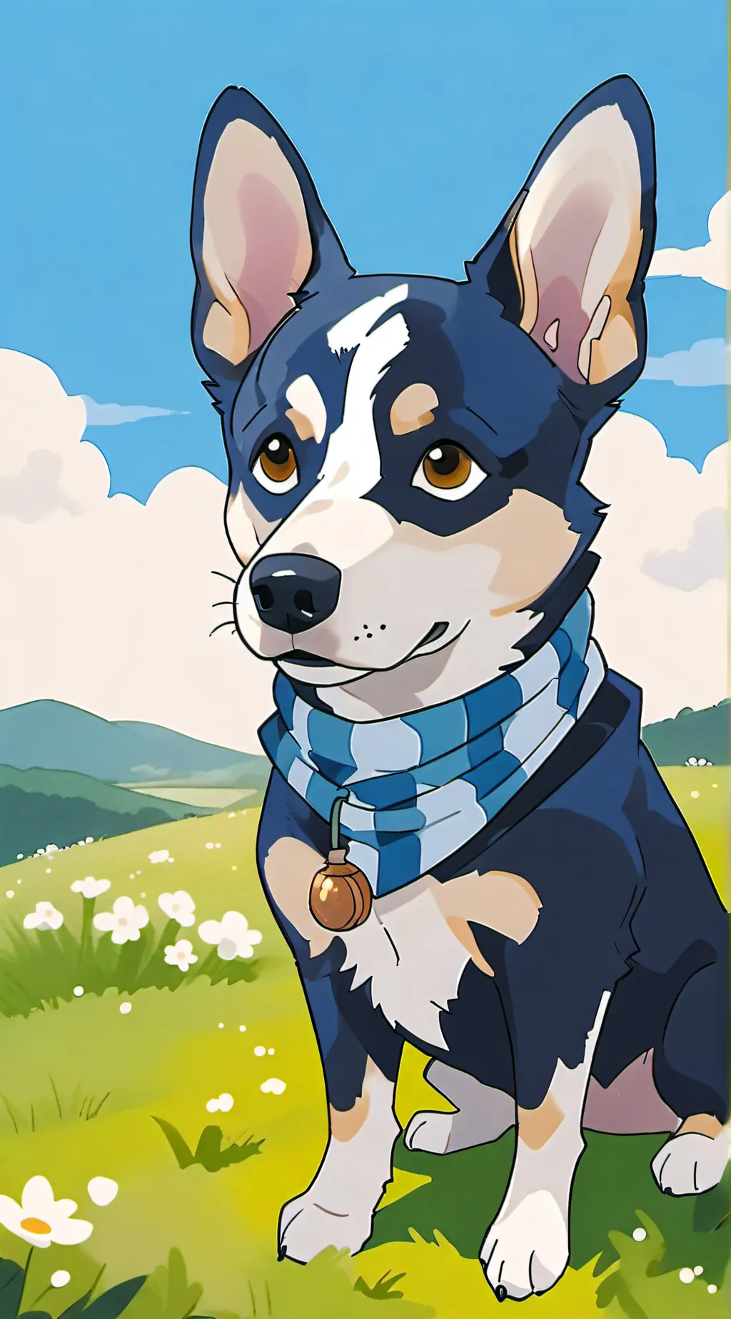 ai character: BLUEY background