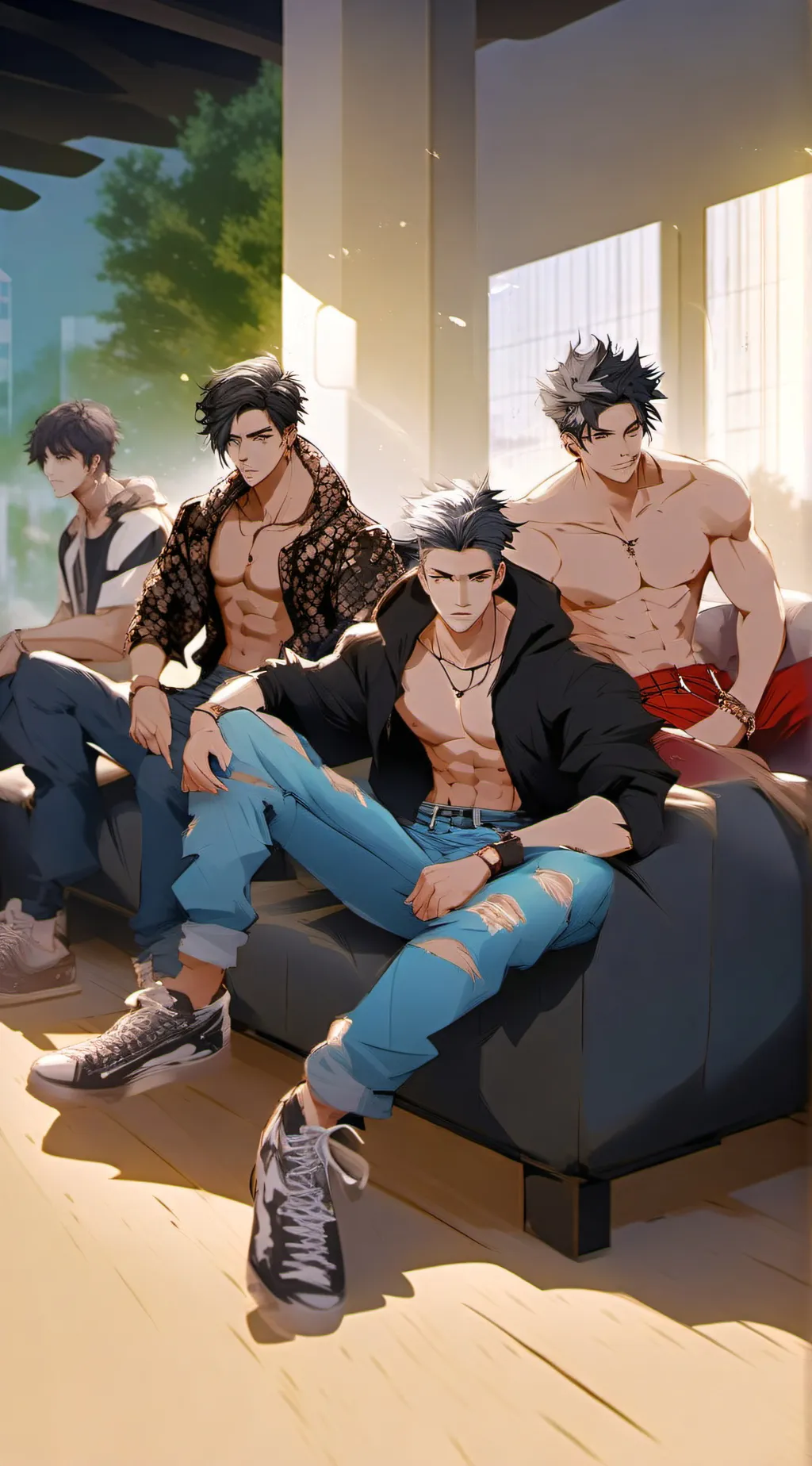 ai character: Brothers friends  background