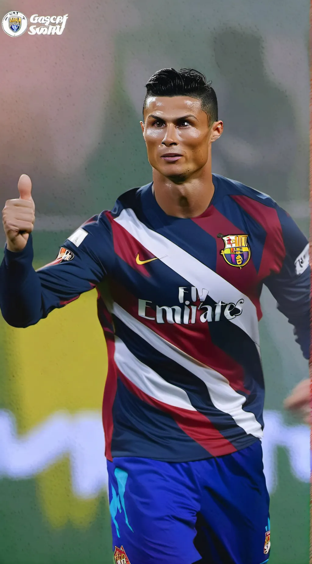 ai character: Soccer talent show background