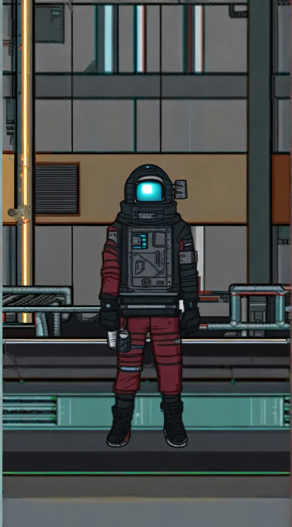 ai character: Maroon background