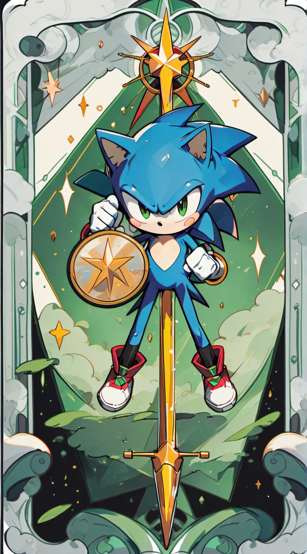 ai character: sonic  background