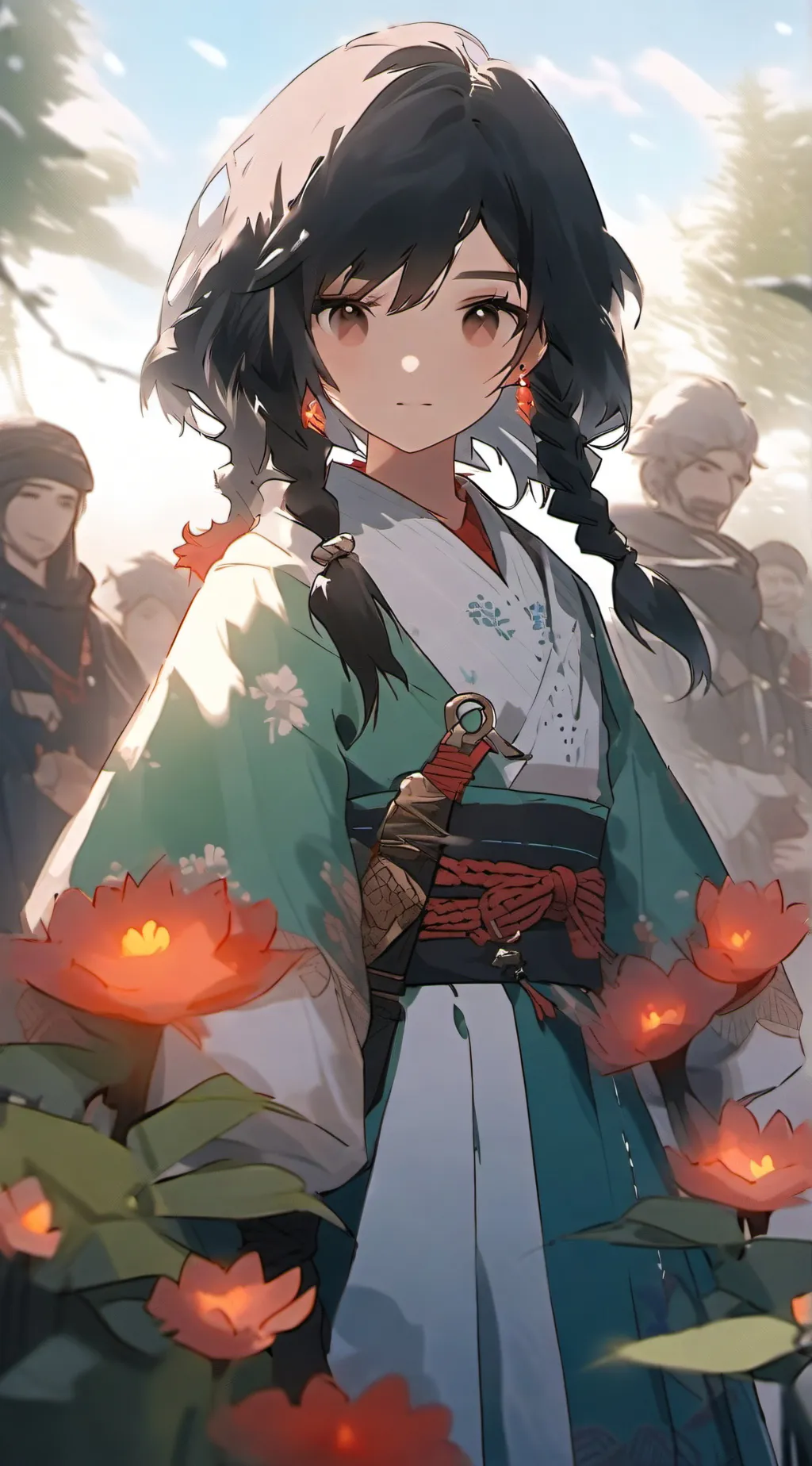 ai character: Fpe at the mall background